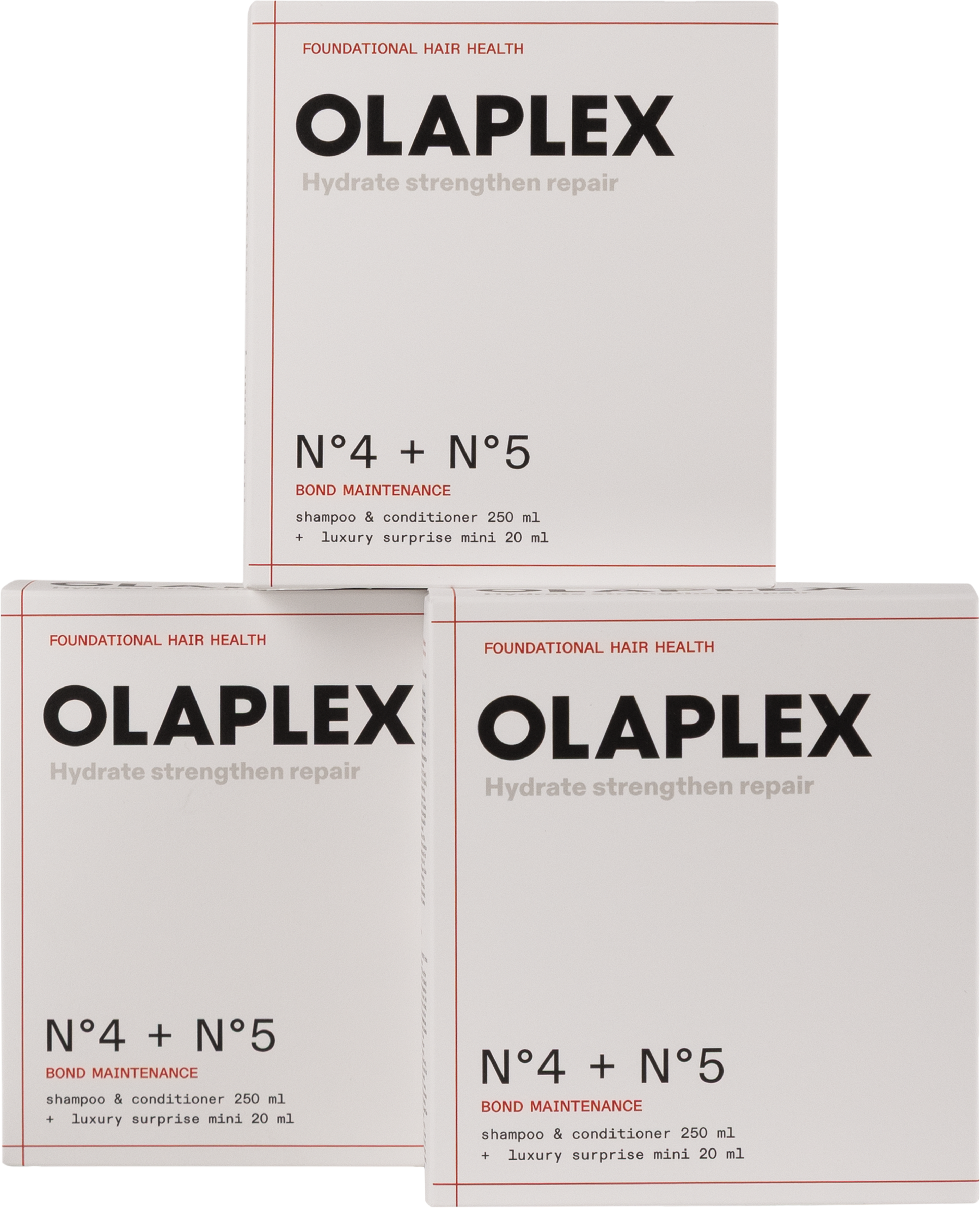 Olaplex No4 & No5 Bond Maintenance Duo Box 2025, från Olaplex. Klicka för att öppna bilden i stort format