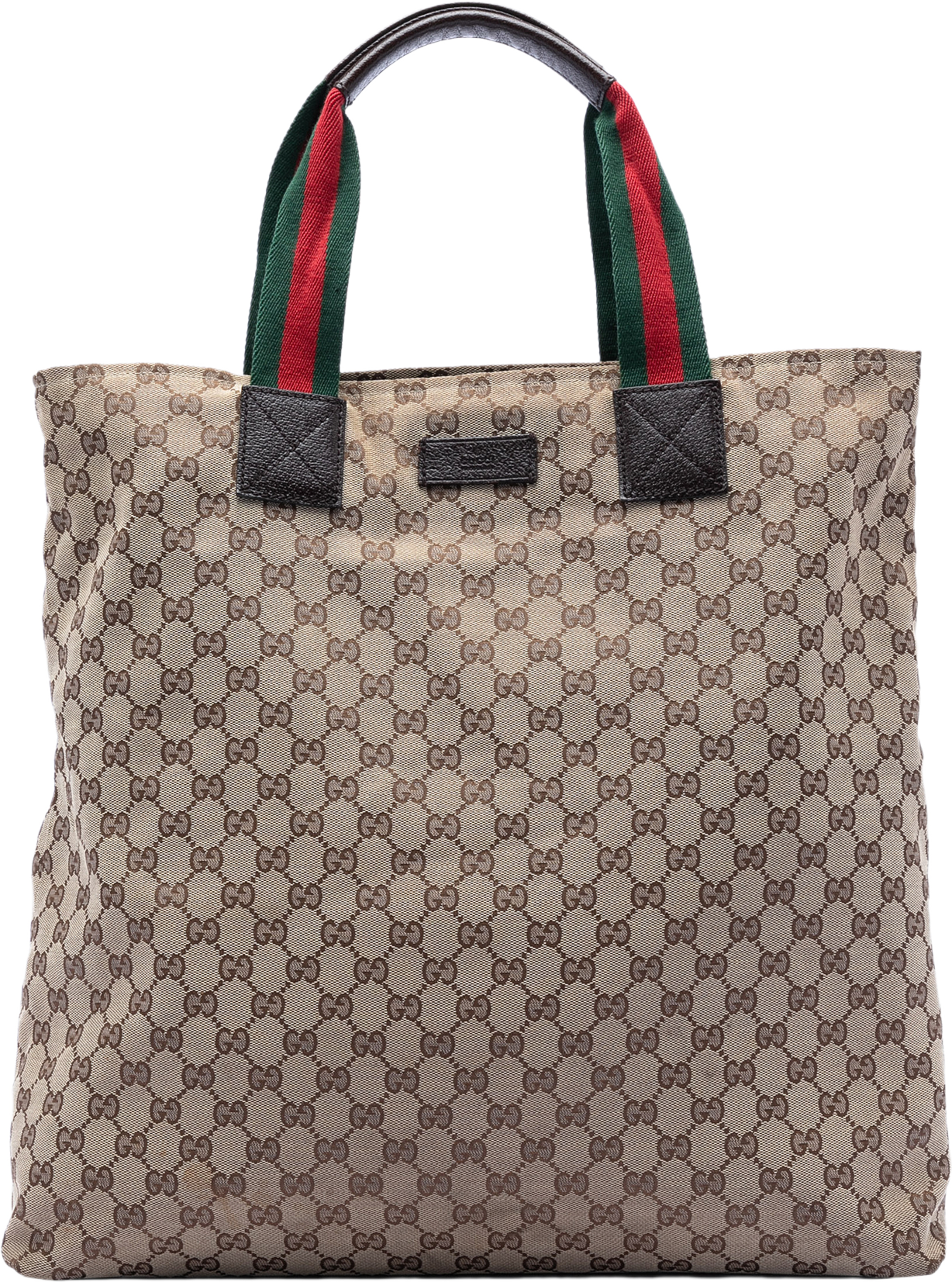 Gucci Gg Canvas Web Tote, från Luxclusif, i färgen beige. Klicka för att öppna bilden i stort format