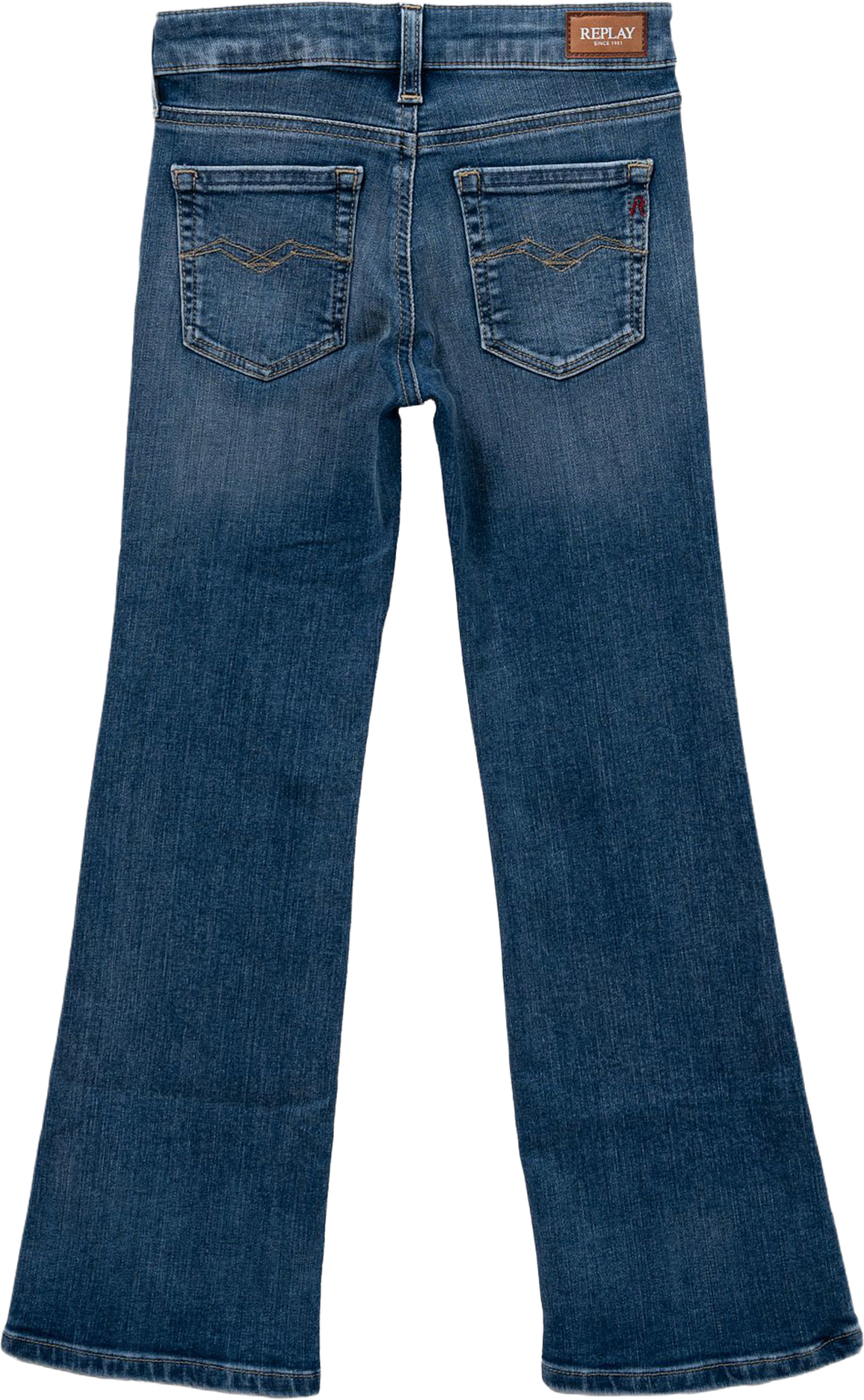Amista Bootcut Fit Jeans, från Replay, i färgen Medium Blue. Klicka för att öppna bilden i stort format
