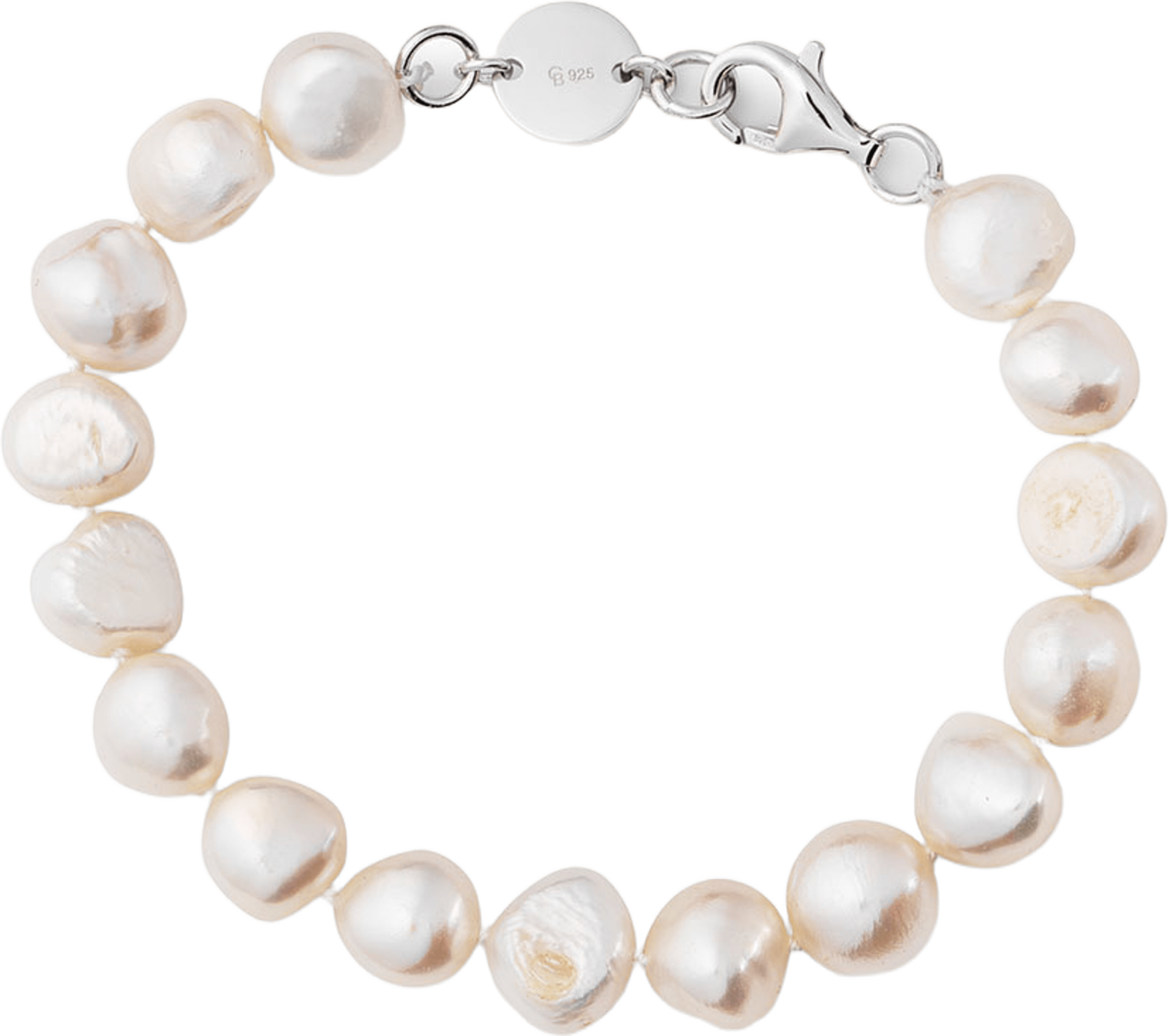 Signature Vanity Pearl Bracelet, från Charlotte Bonde STHLM, i färgen Silver/White. Klicka för att öppna bilden i stort format