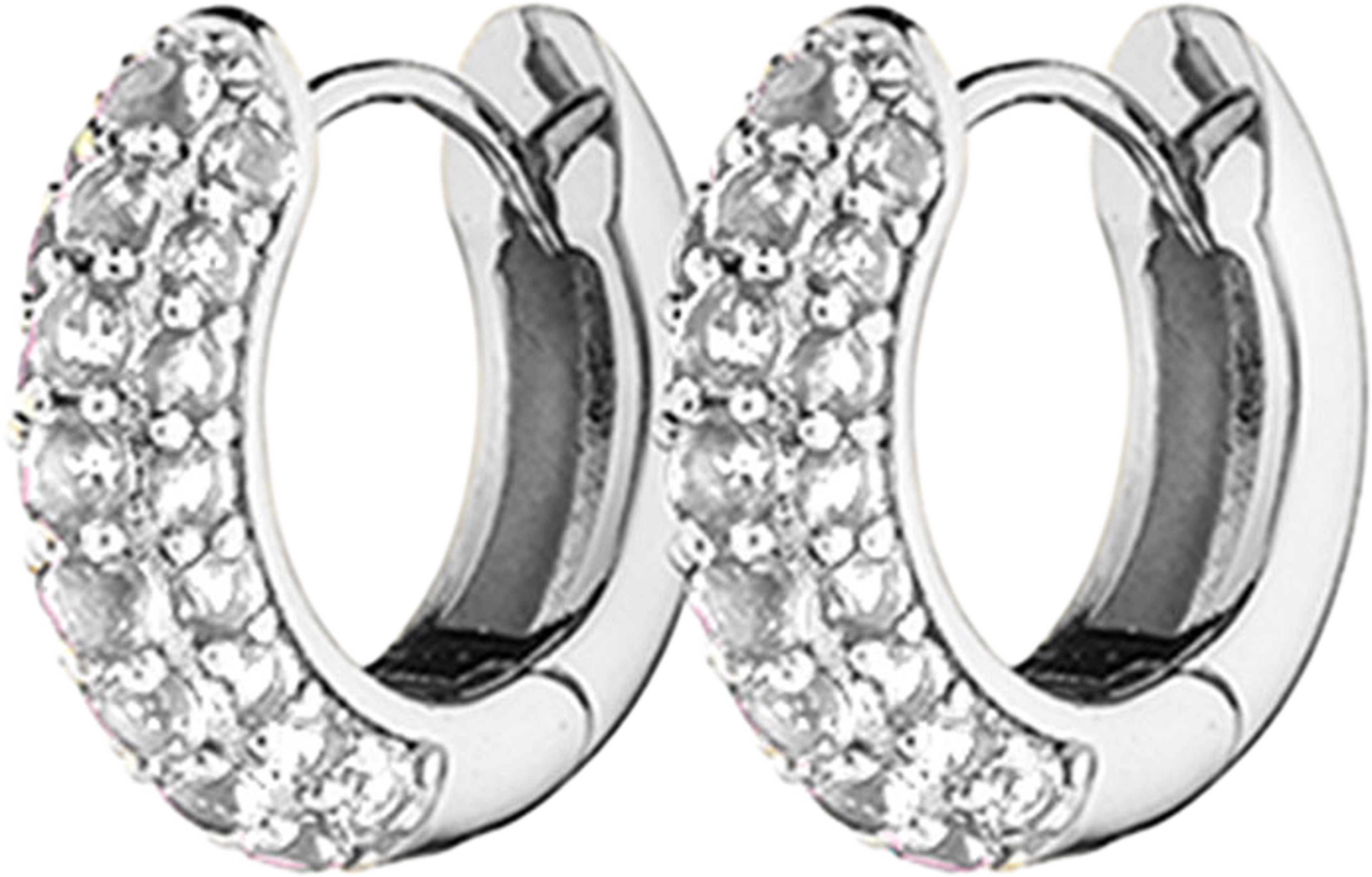 Timeless Tiny Hoops, från Charlotte Bonde STHLM, i färgen Silver/Rock Crystal. Klicka för att öppna bilden i stort format