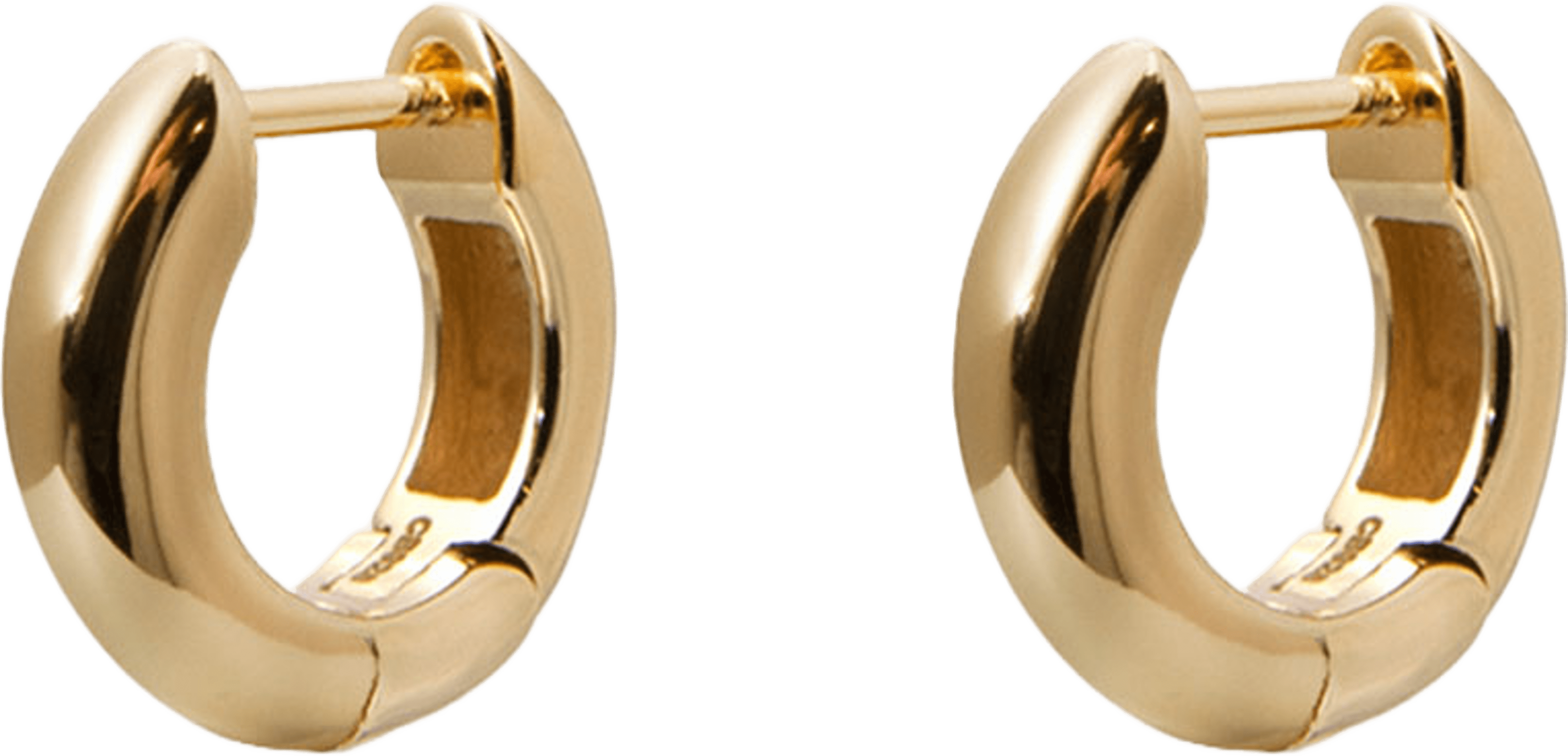 Timeless Tiny Hoops, från Charlotte Bonde STHLM, i färgen Gold. Klicka för att öppna bilden i stort format