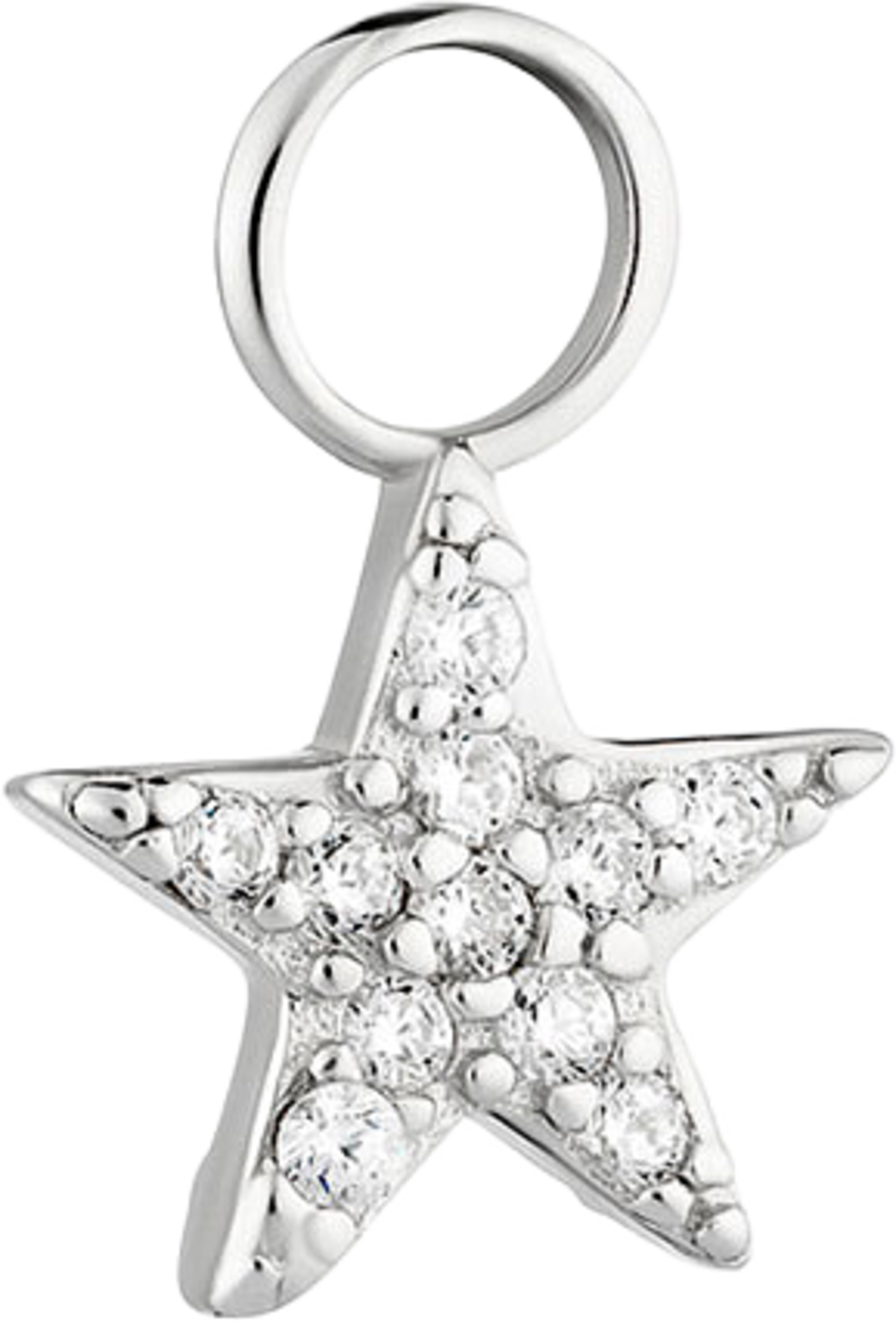Signature Petite Star Pendant, från Charlotte Bonde STHLM, i färgen Silver/Rock Crystal. Klicka för att öppna bilden i stort format