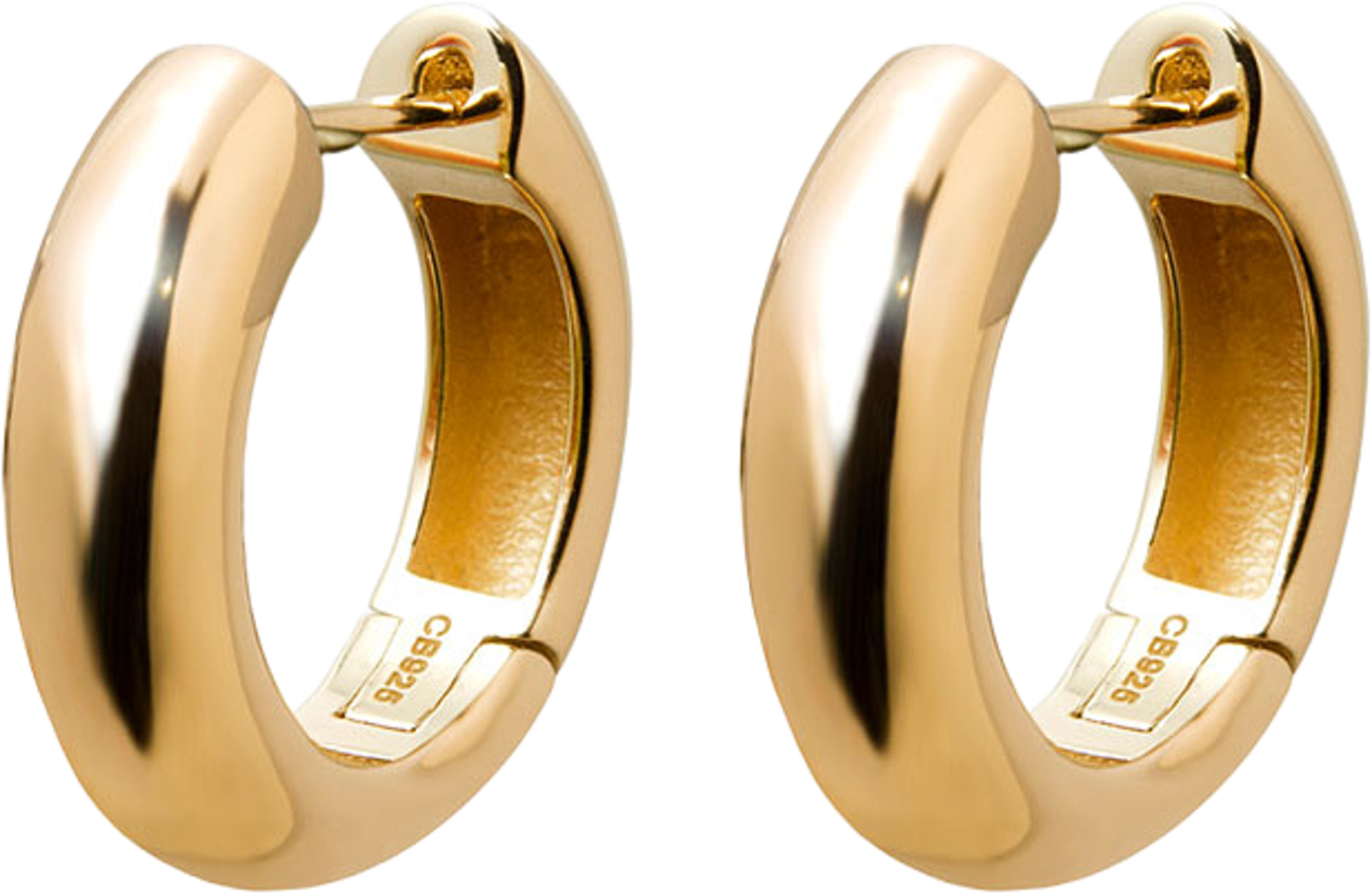 Timeless Chunky Hoops, från Charlotte Bonde STHLM, i färgen Gold. Klicka för att öppna bilden i stort format