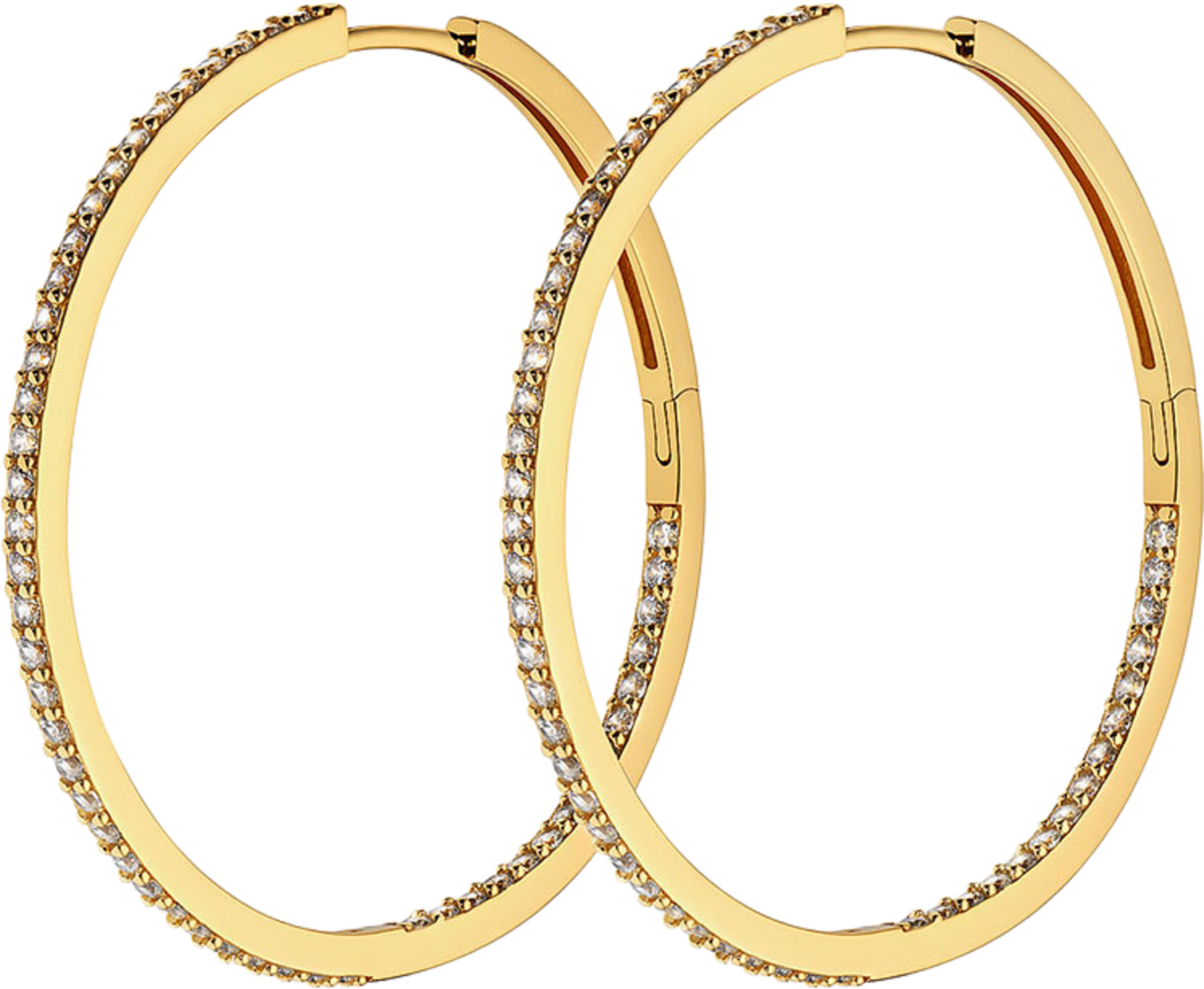 Irma Eternity Amazon Hoops, från Charlotte Bonde STHLM, i färgen Gold/ Rock Crystal. Klicka för att öppna bilden i stort format