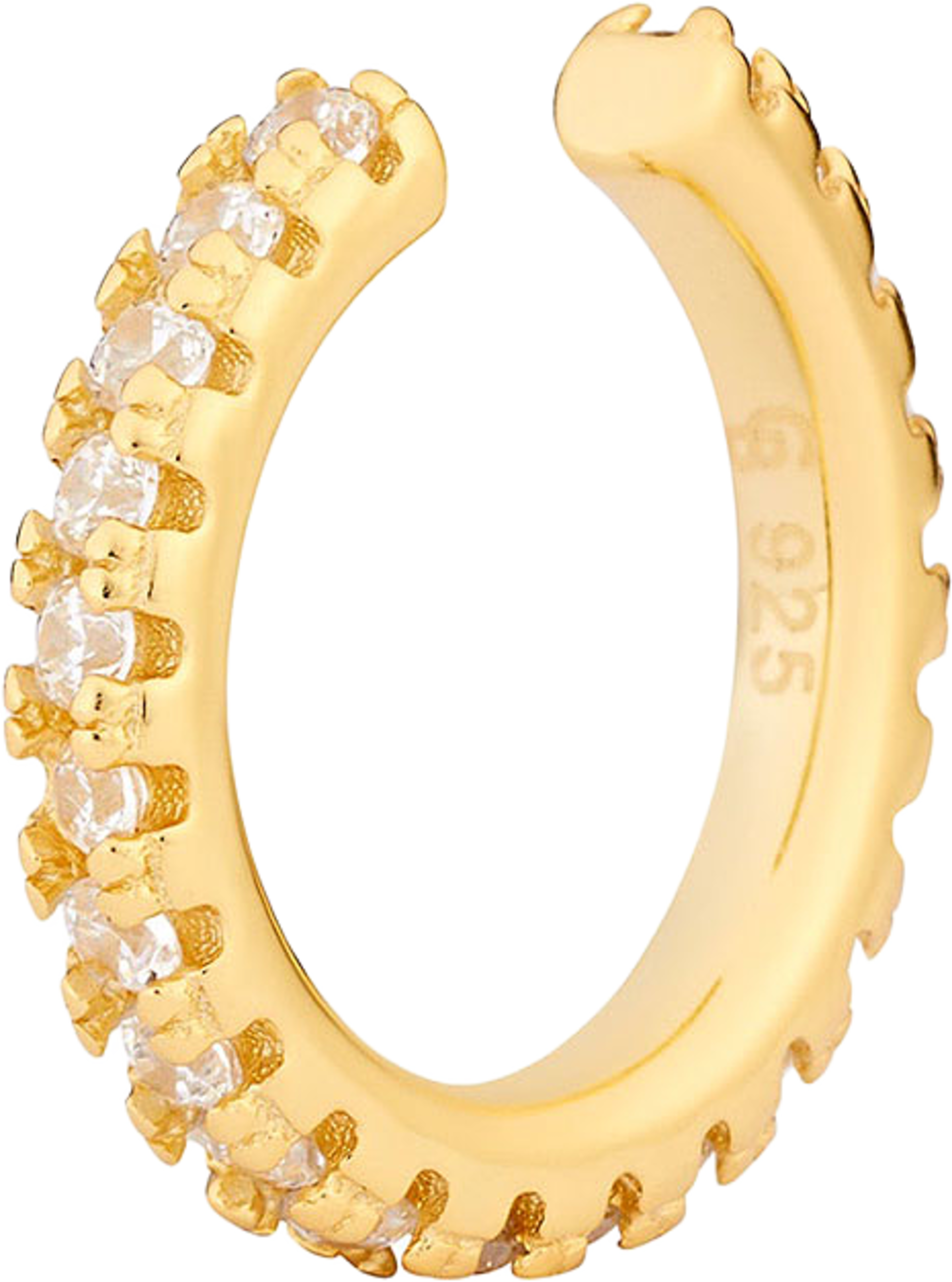 Irma Ear Cuff, från Charlotte Bonde STHLM, i färgen Gold/ Rock Crystal. Klicka för att öppna bilden i stort format