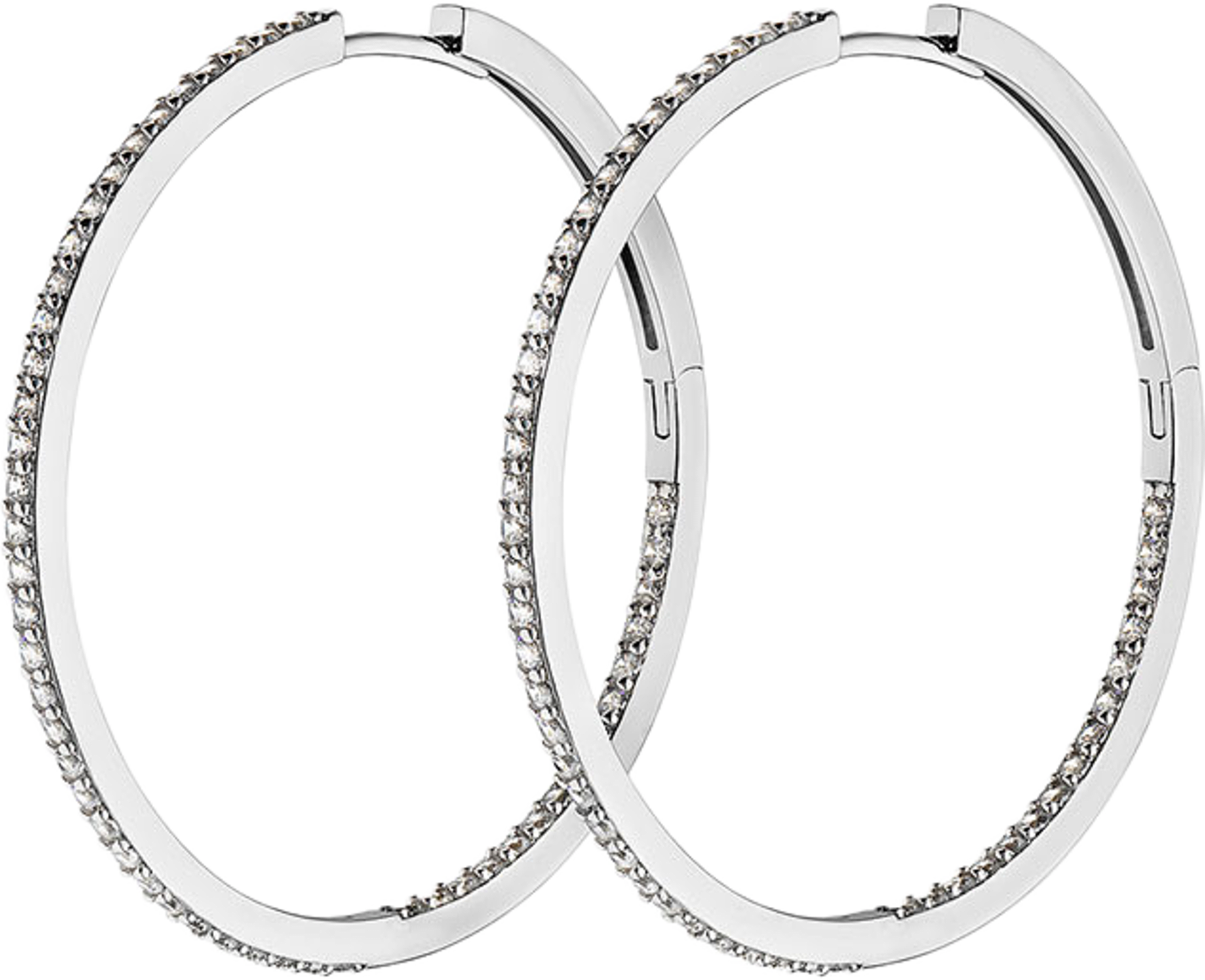 Irma Eternity Amazon Hoops, från Charlotte Bonde STHLM, i färgen Silver/ Rock Crystal. Klicka för att öppna bilden i stort format