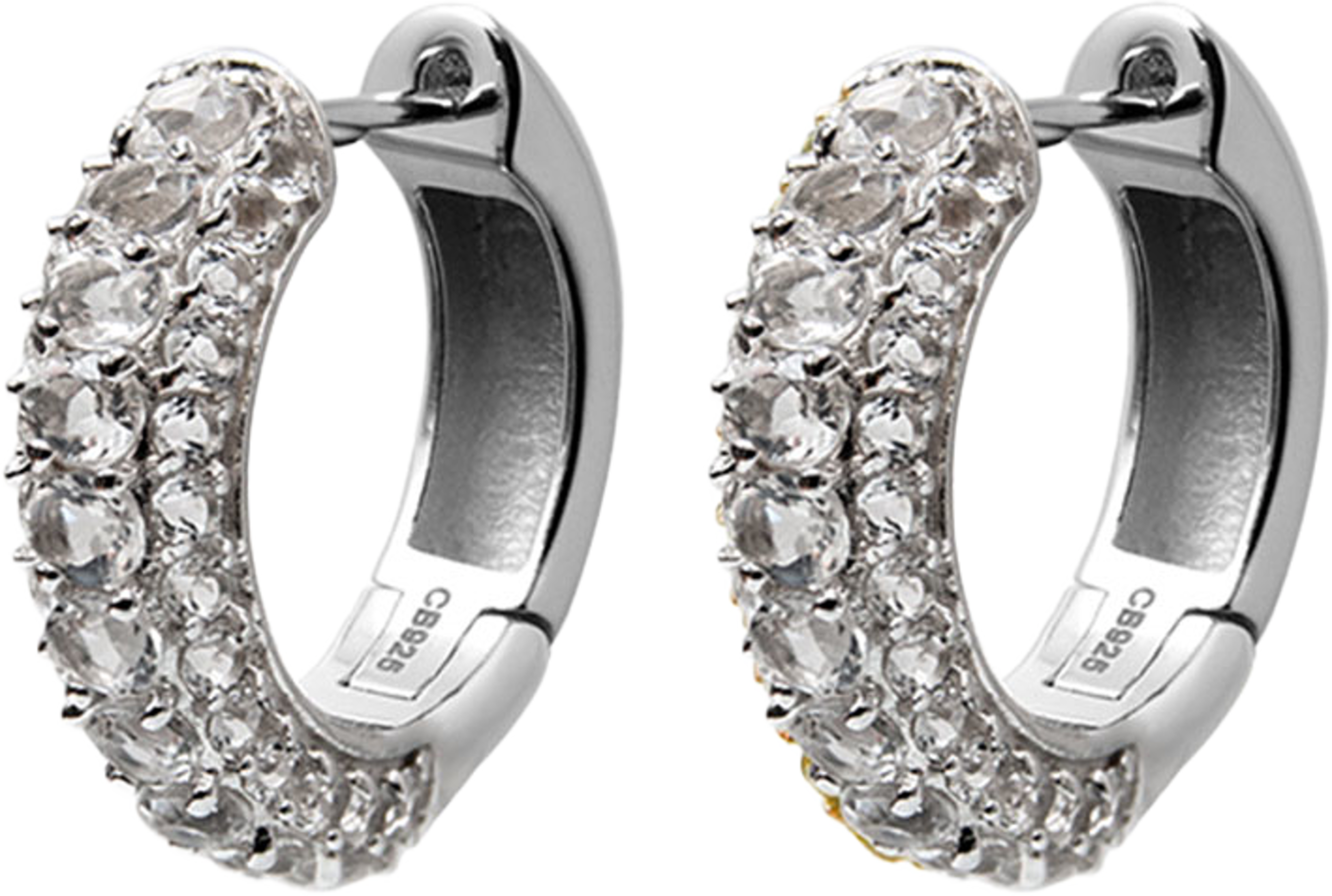 Timeless Chunky Hoops, från Charlotte Bonde STHLM, i färgen Silver/Rock Crystal. Klicka för att öppna bilden i stort format