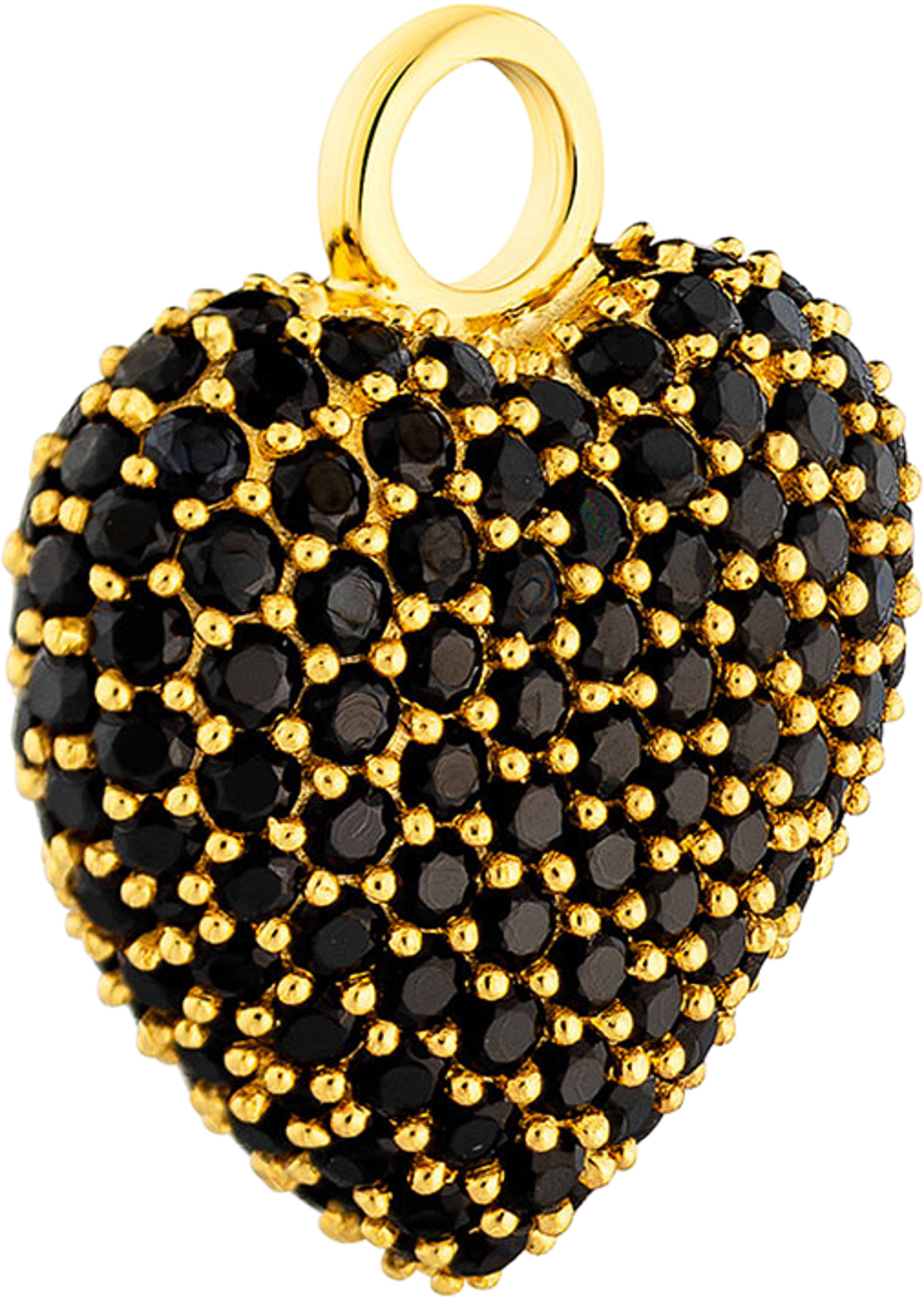 Signature Eternal Heart Pendant, från Charlotte Bonde STHLM, i färgen Gold/ Black Spinel. Klicka för att öppna bilden i stort format