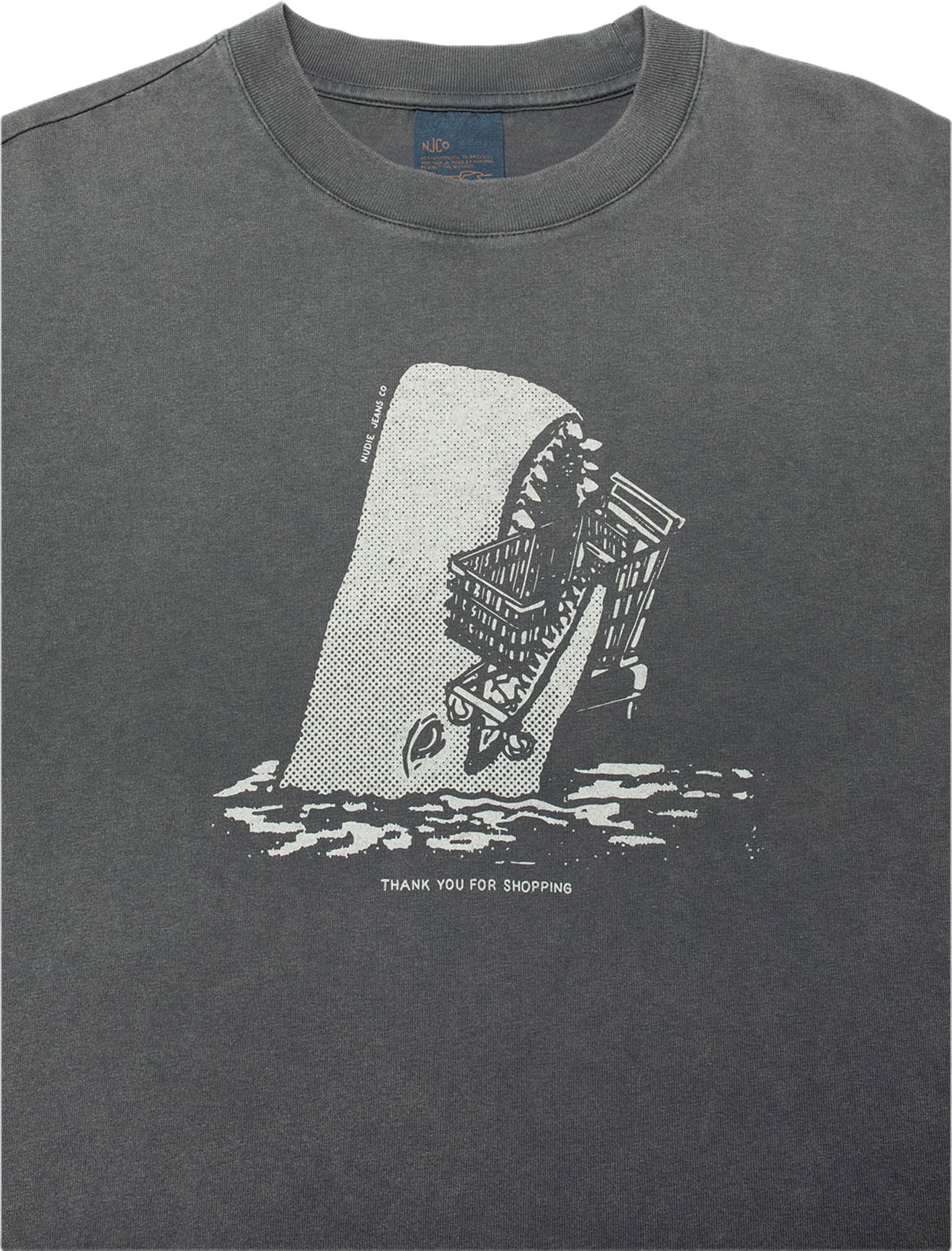 Rita T-Shirt Shop-Chop, från Nudie Jeans, i färgen Antracite. Klicka för att öppna bilden i stort format