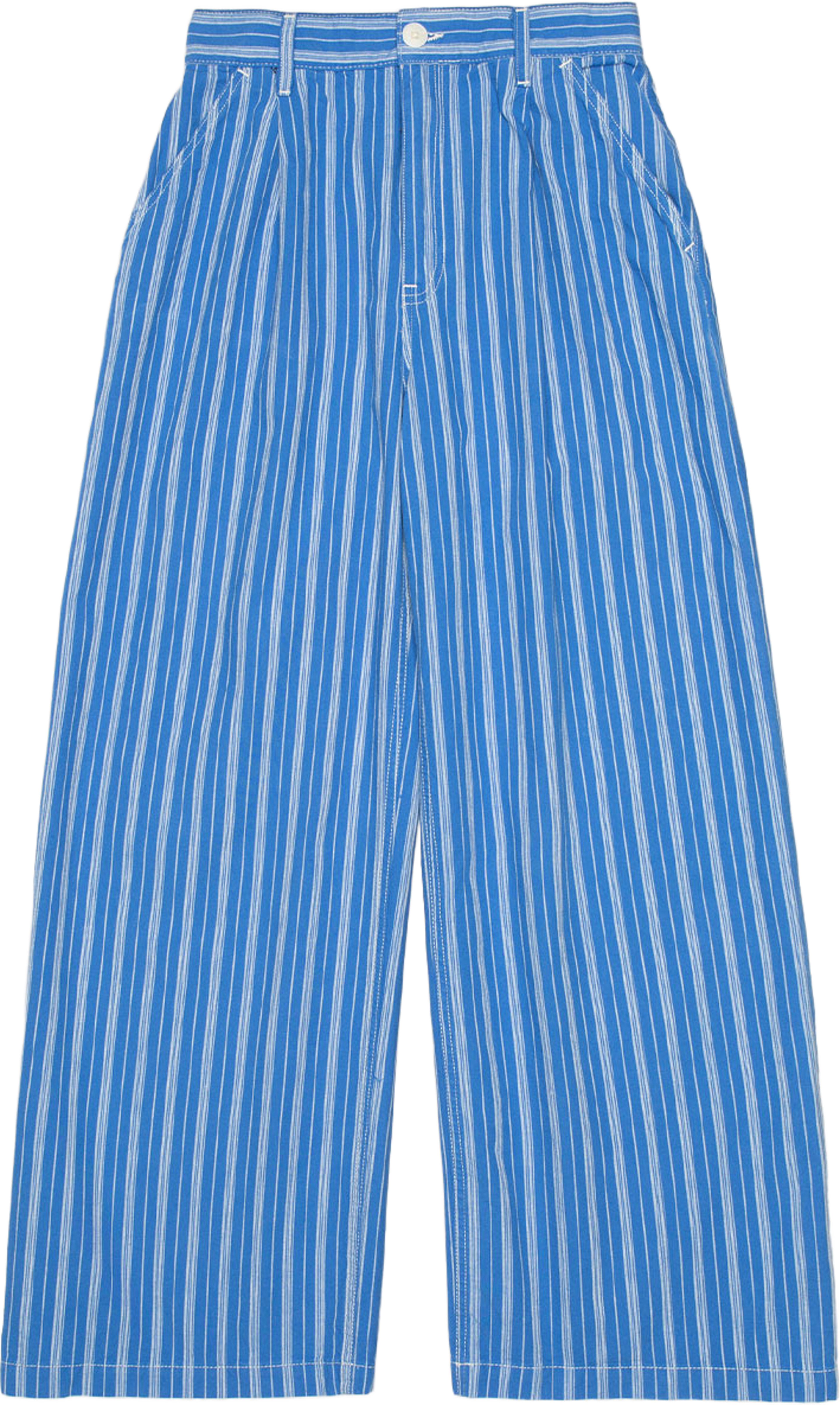 Gullan Pants Striped, från Nudie Jeans, i färgen Blue/Offwhite. Klicka för att öppna bilden i stort format