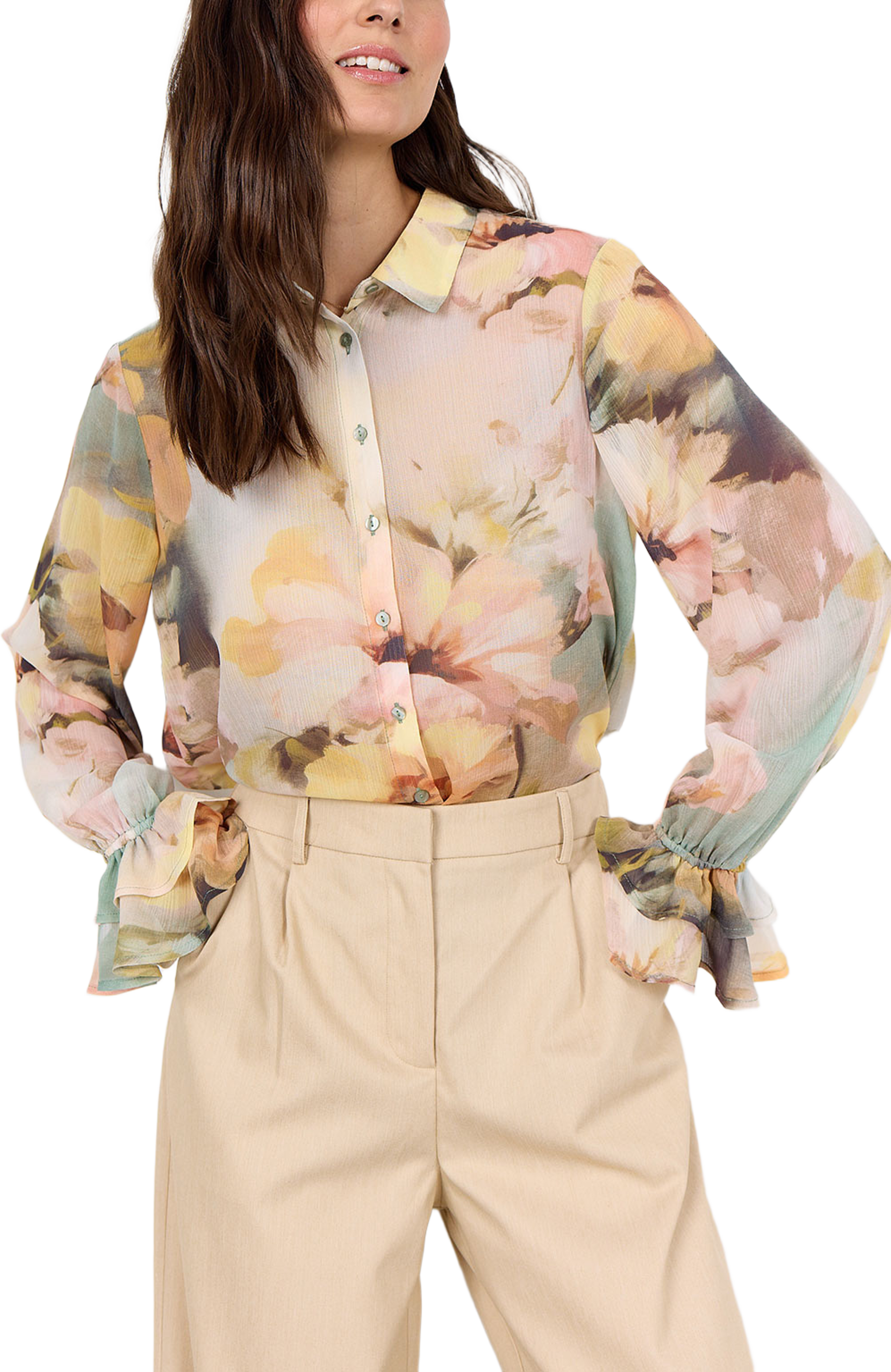 Sc-Carmen 1 Shirt, från Soyaconcept, i färgen Bok Choy Combi. Klicka för att öppna bilden i stort format