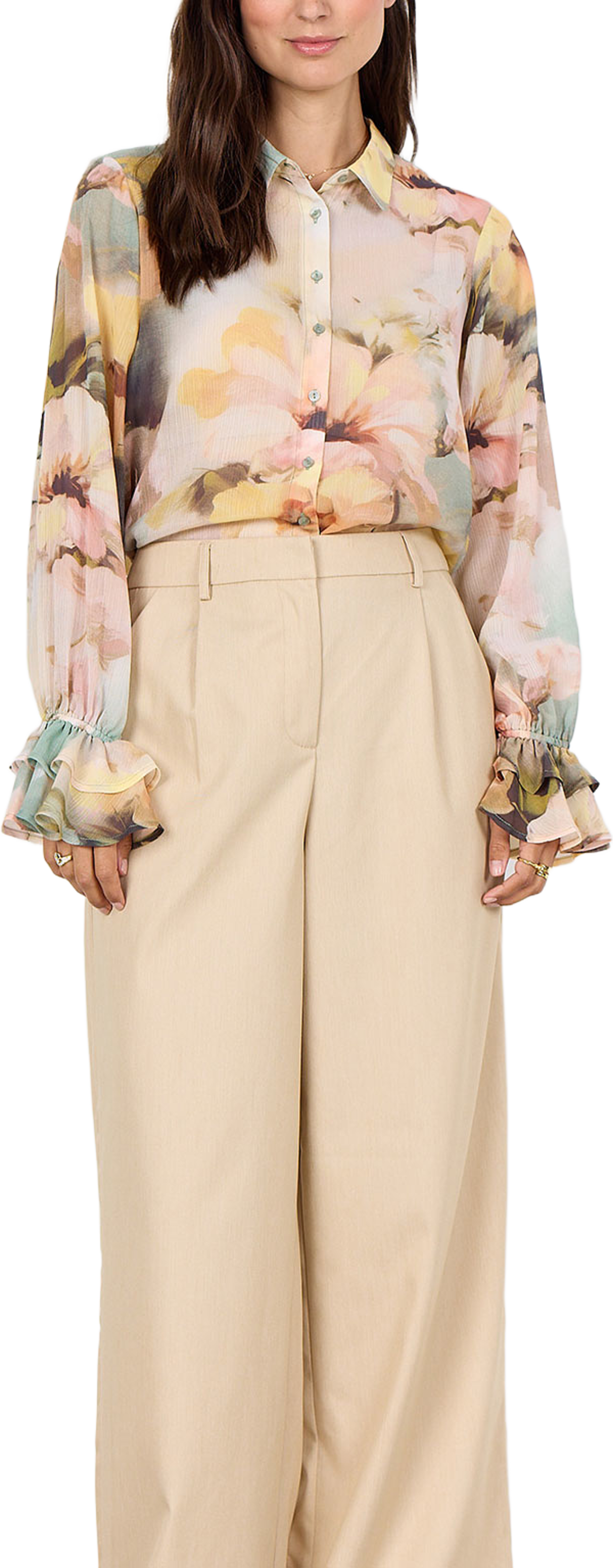 Sc-Carmen 1 Shirt, från Soyaconcept, i färgen Bok Choy Combi. Klicka för att öppna bilden i stort format