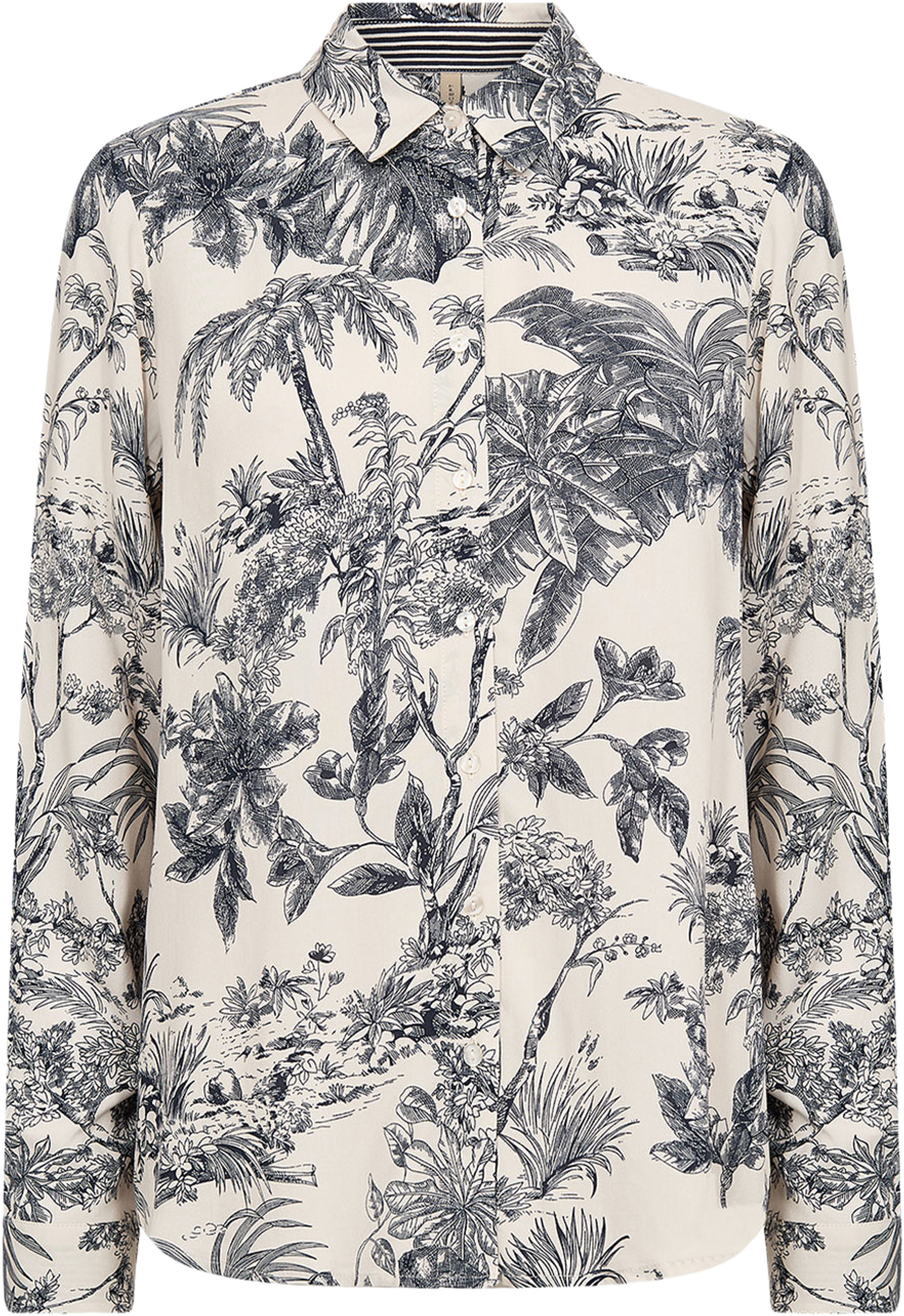 Sc-Carli 1 Shirt, från Soyaconcept, i färgen Navy Combi. Klicka för att öppna bilden i stort format