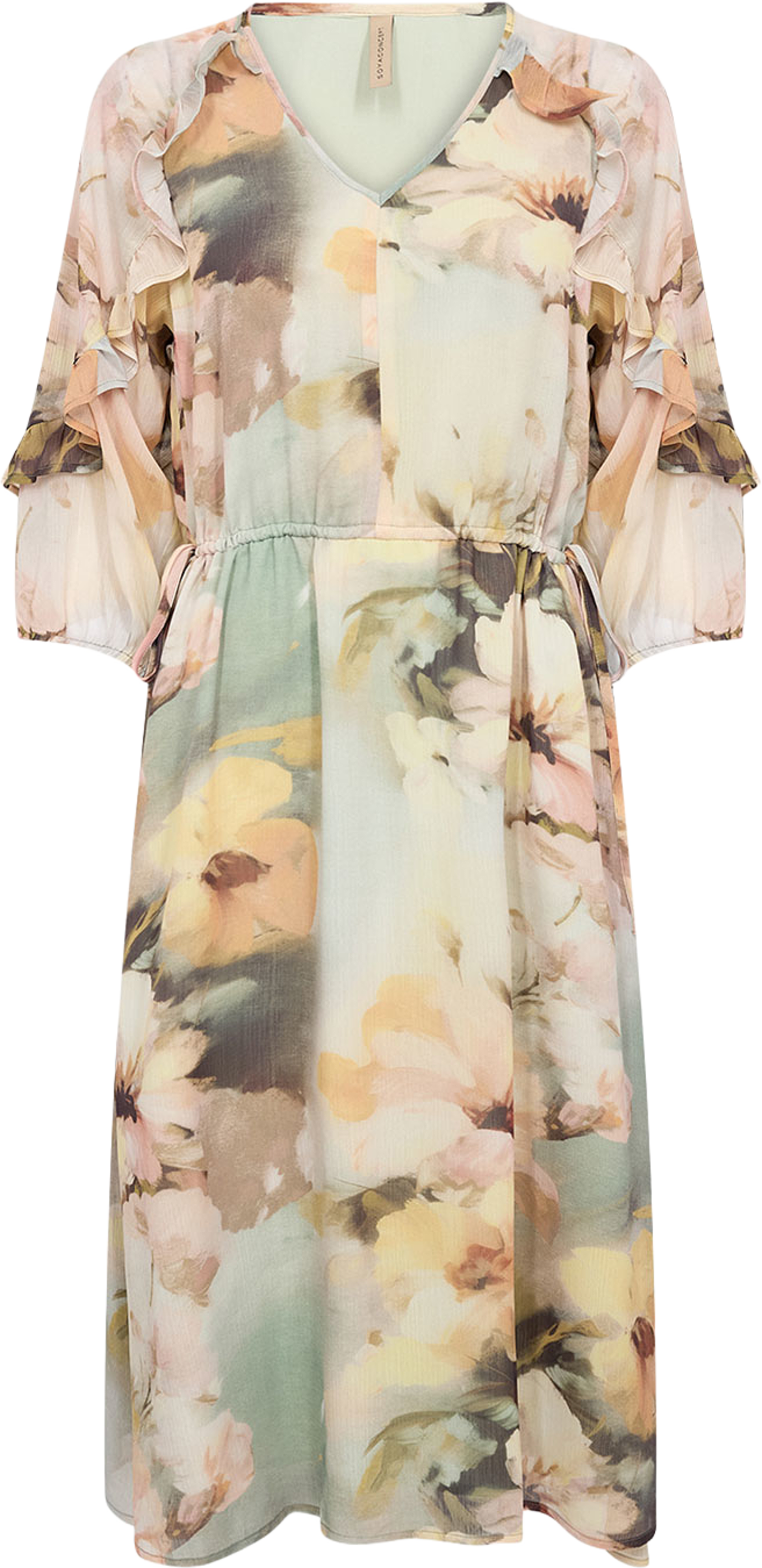 Sc-Carmen 2 Dress, från Soyaconcept, i färgen Bok Choy Combi. Klicka för att öppna bilden i stort format