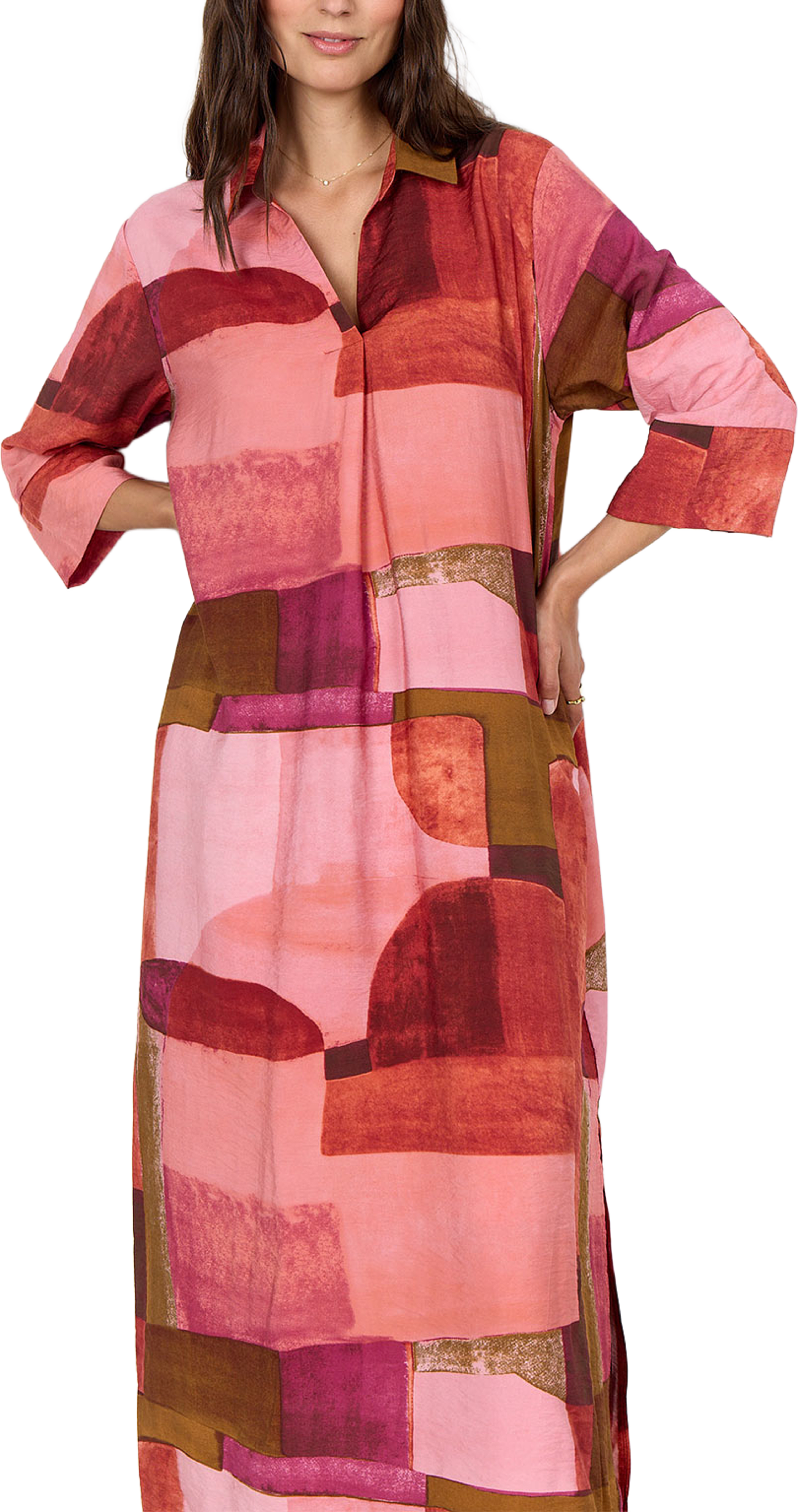 Sc-Catania 4 Dress, från Soyaconcept, i färgen Rapture Rose Combi. Klicka för att öppna bilden i stort format