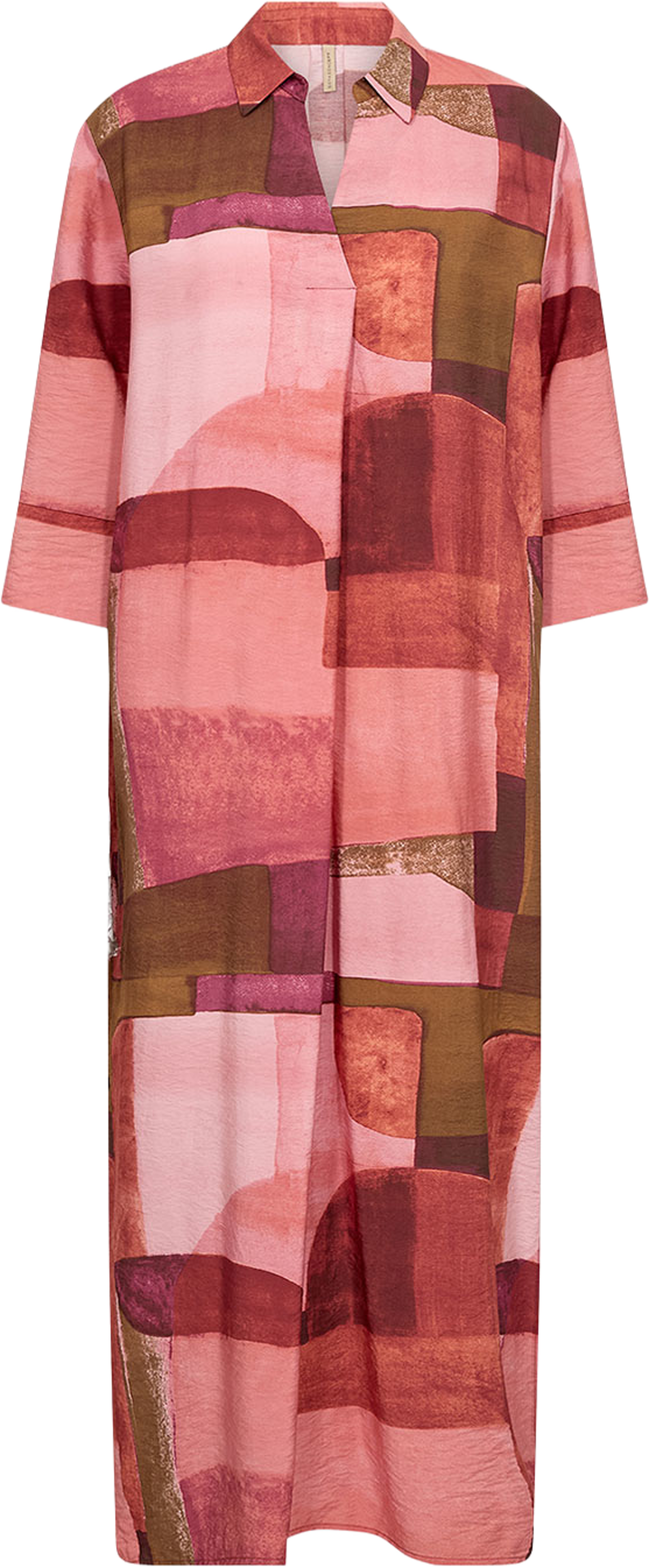 Sc-Catania 4 Dress, från Soyaconcept, i färgen Rapture Rose Combi. Klicka för att öppna bilden i stort format