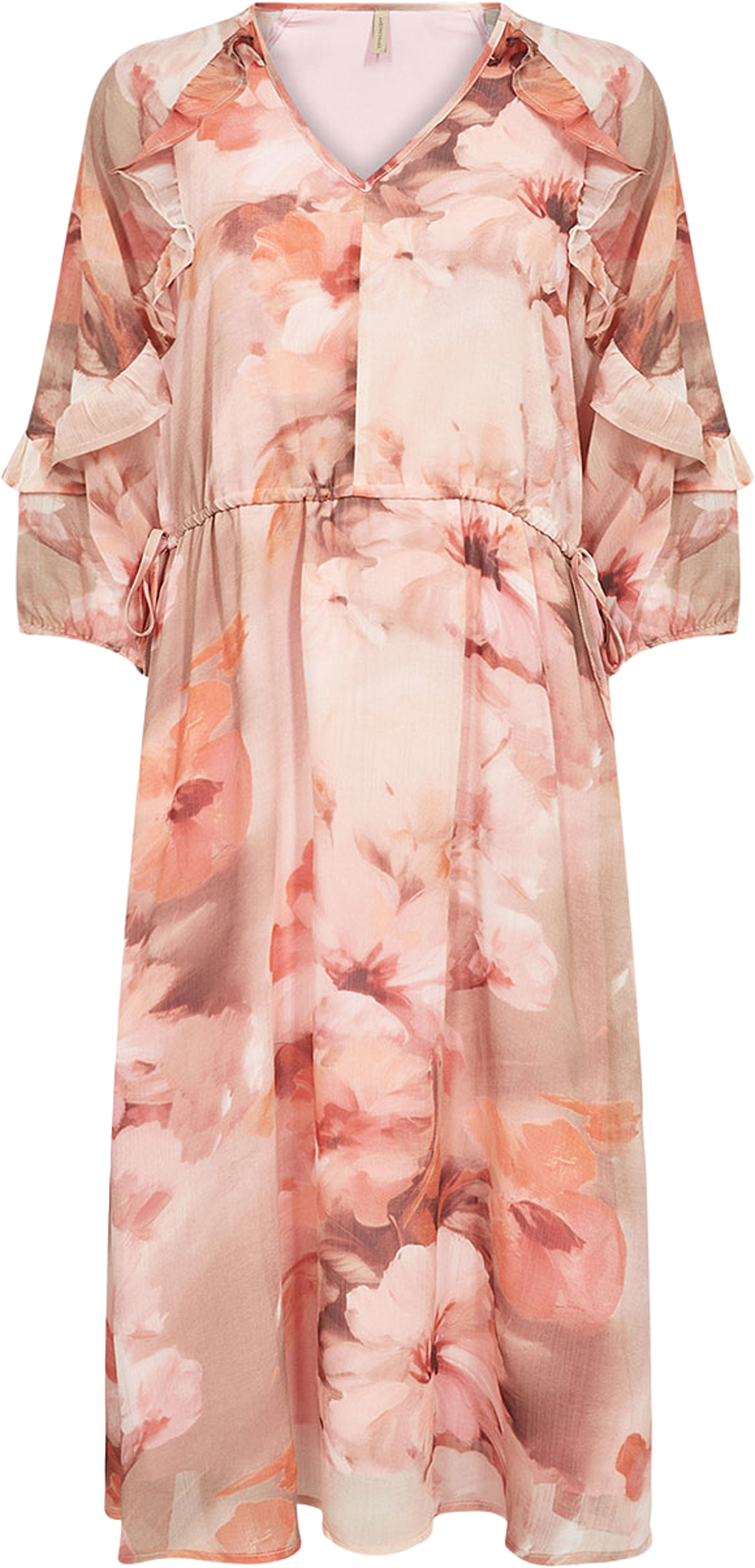 Sc-Carmen 2 Dress, från Soyaconcept, i färgen Rose Combi. Klicka för att öppna bilden i stort format