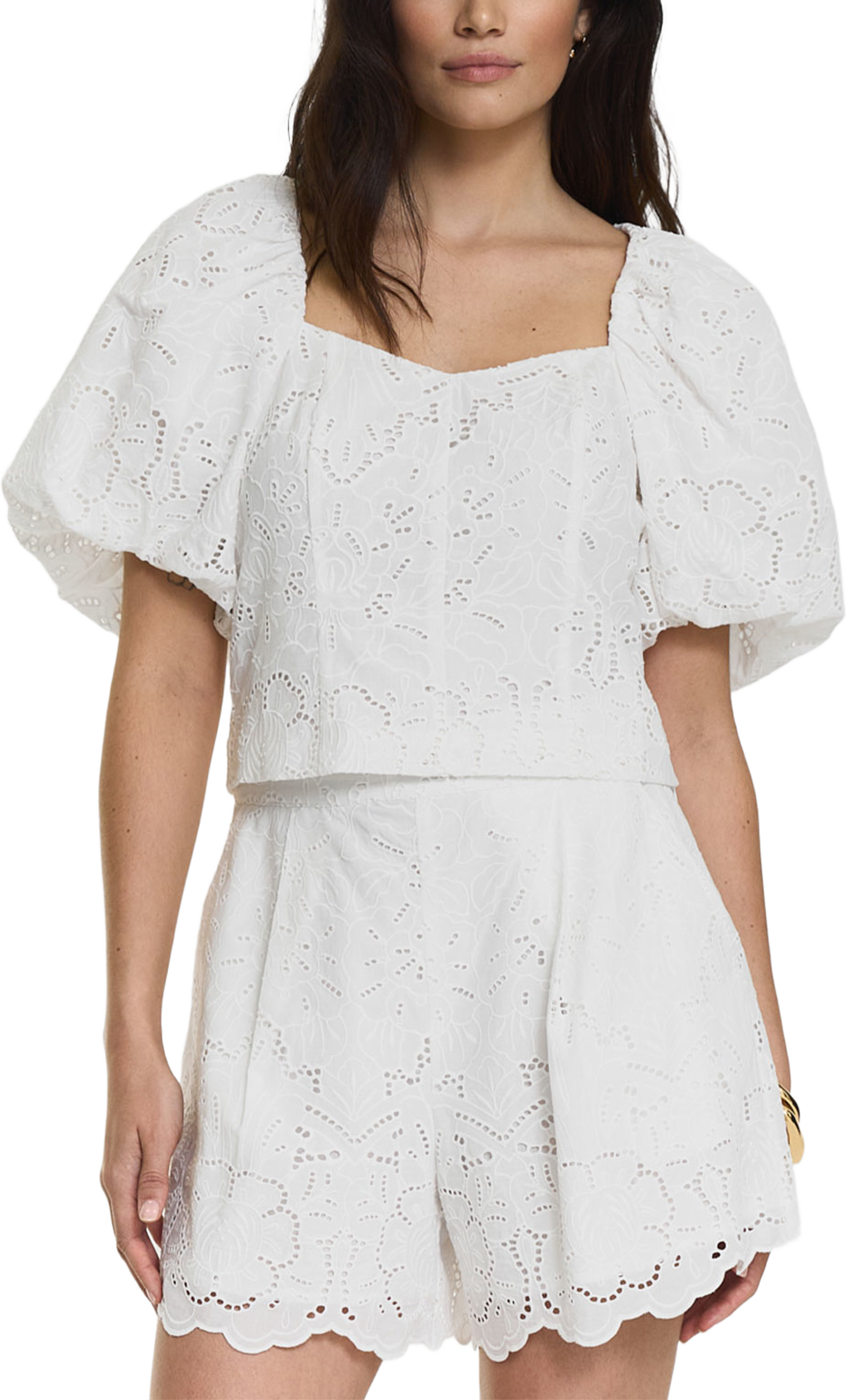 Mandie Broderie Blouse, från Twist & Tango, i färgen White. Klicka för att öppna bilden i stort format