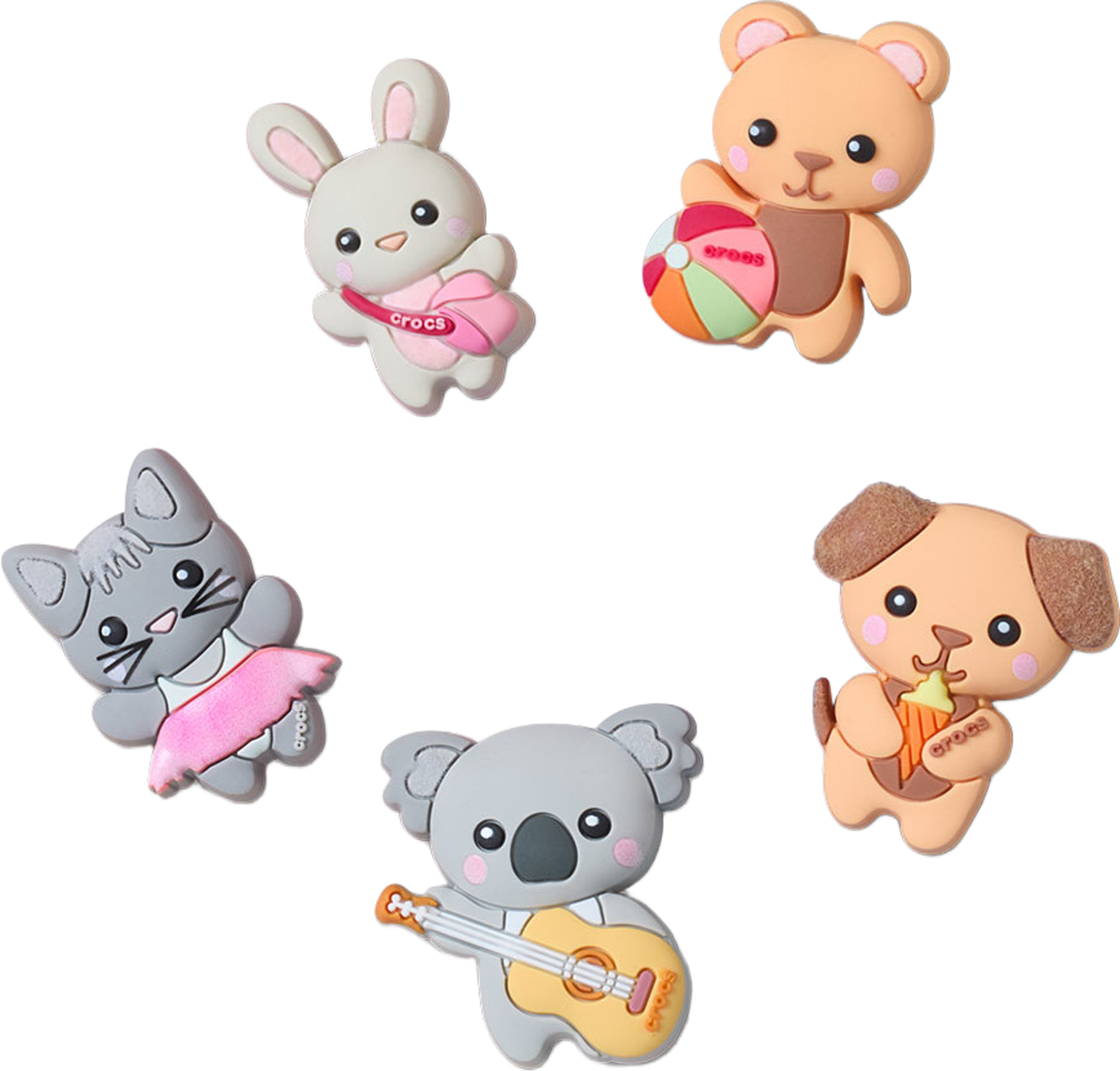 Crocs JIBBITZ Cutie Animal Friends 5 Pack, från Crocs, i färgen Multicolor. Klicka för att öppna bilden i stort format