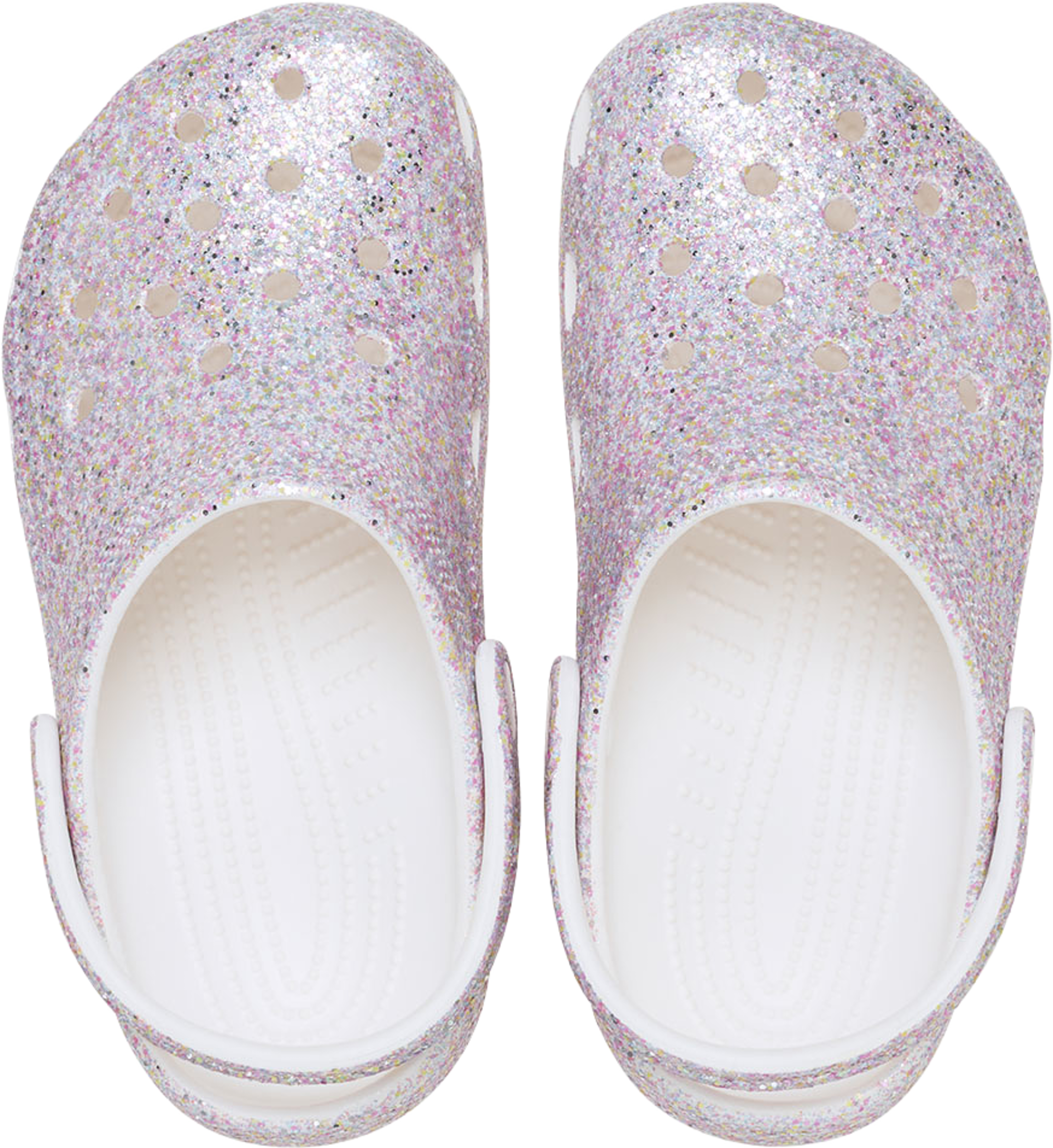 Classic Fantasy Glitter Clog Kids, från Crocs, i färgen White (fantasy). Klicka för att öppna bilden i stort format