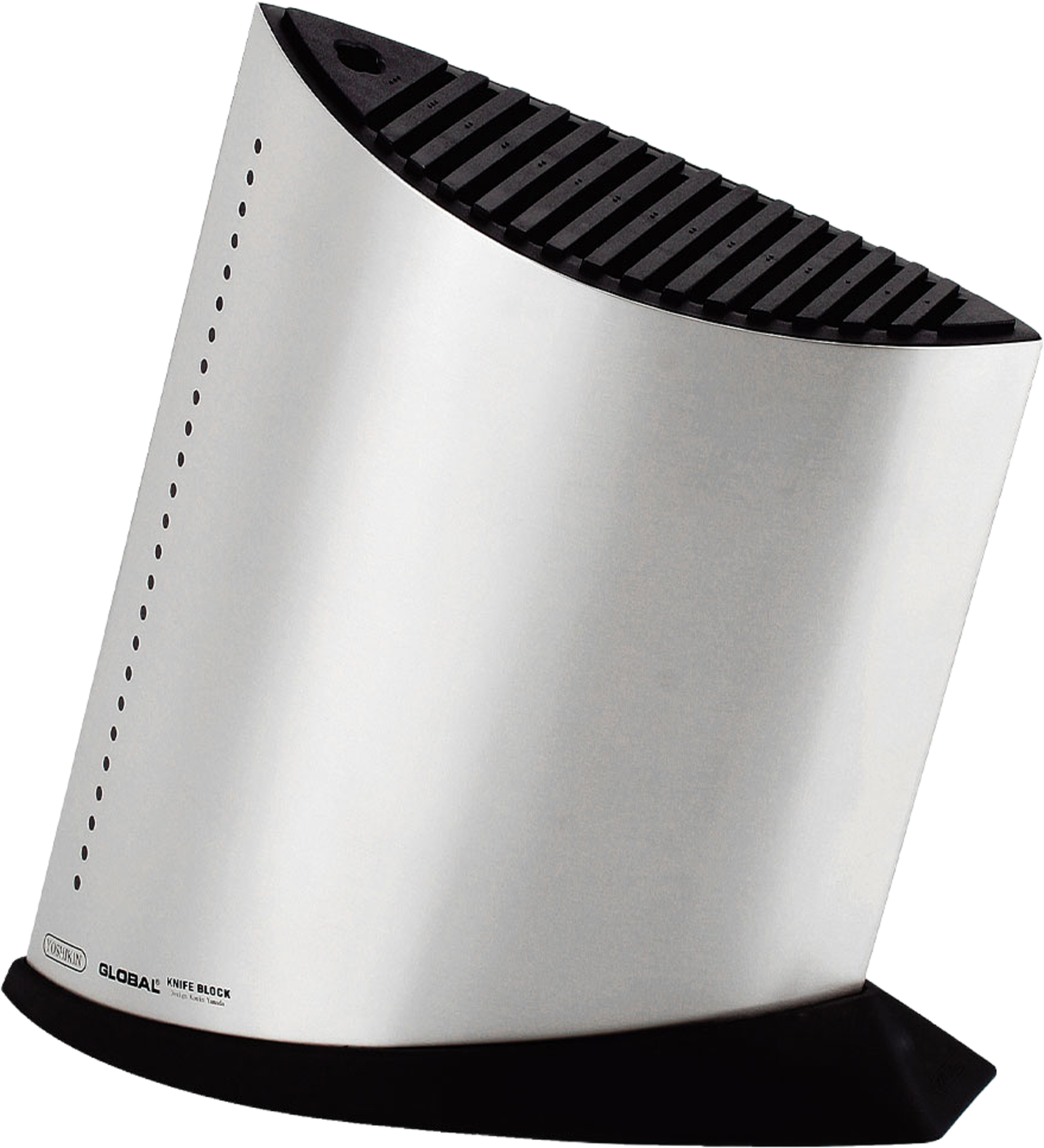 Knivblock för 13 +1, från Global, i färgen Rostfri. Klicka för att öppna bilden i stort format