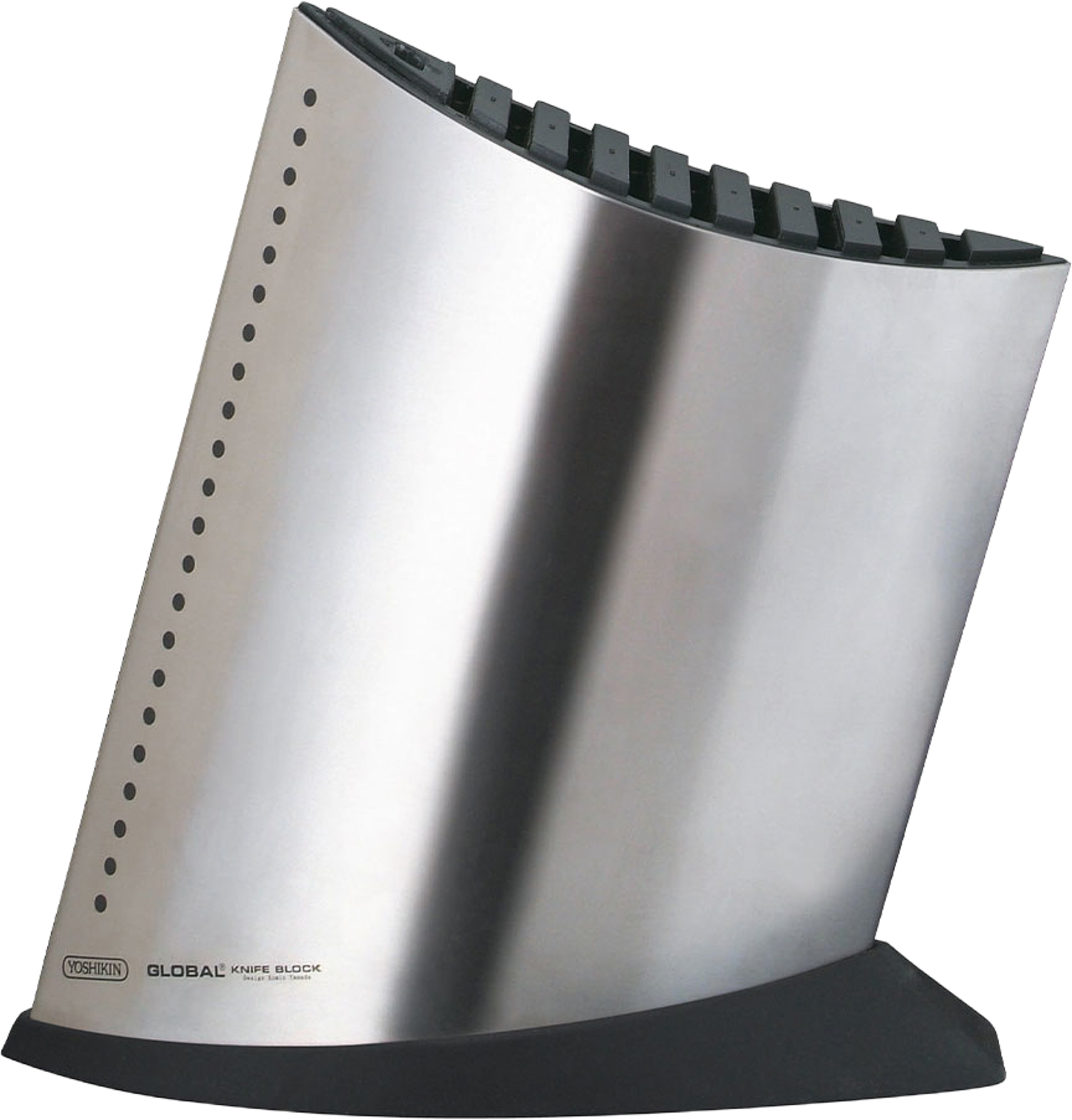 Knivblock rfr 9+1, från Global, i färgen Rostfri. Klicka för att öppna bilden i stort format
