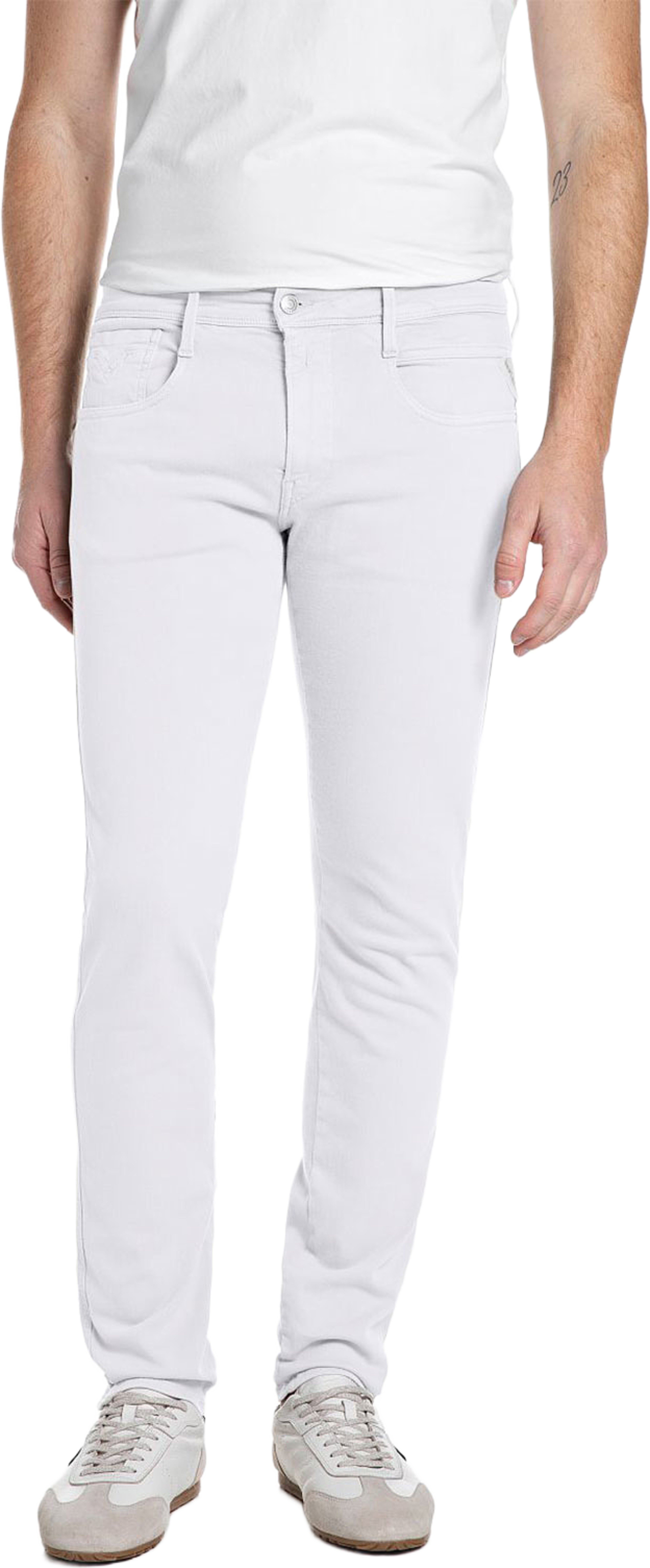 Hyperflex Colour Xlite Anbass Jeans, från Replay, i färgen White. Klicka för att öppna bilden i stort format