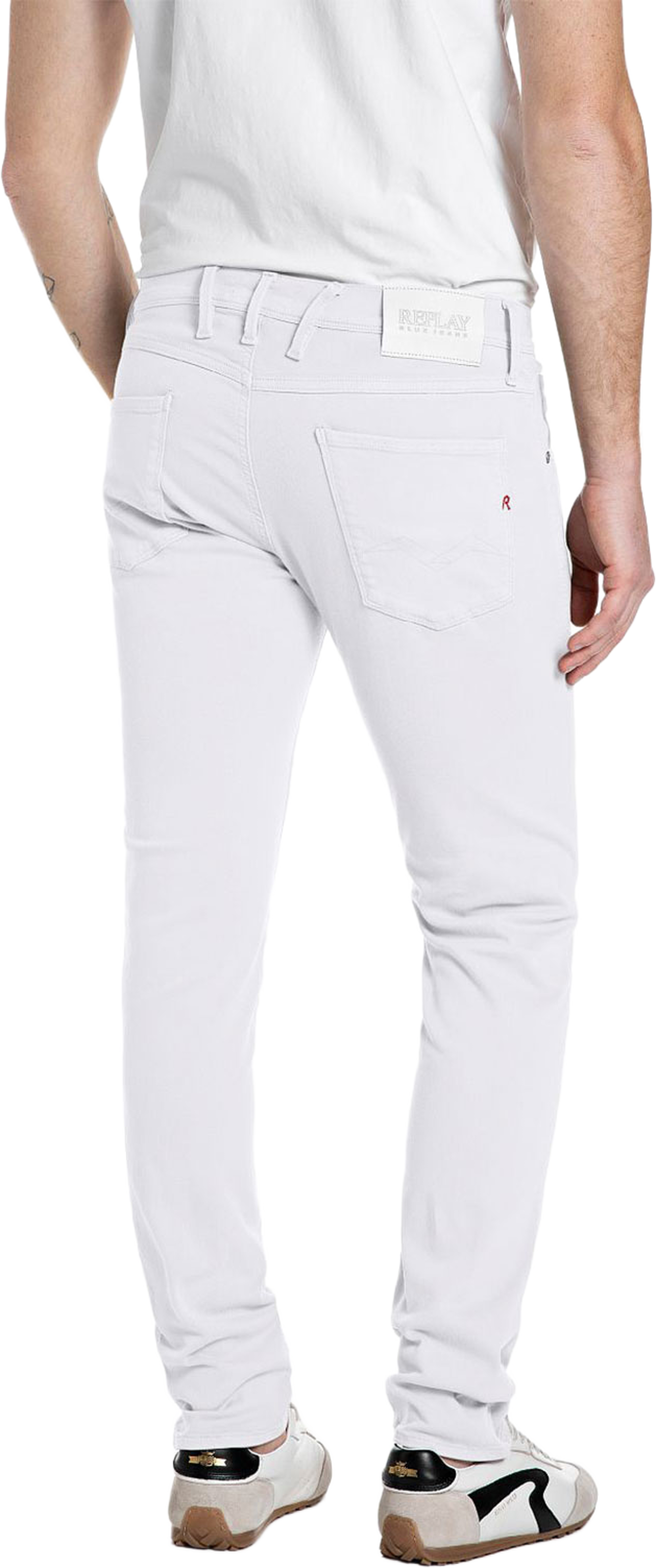 Hyperflex Colour Xlite Anbass Jeans, från Replay, i färgen White. Klicka för att öppna bilden i stort format