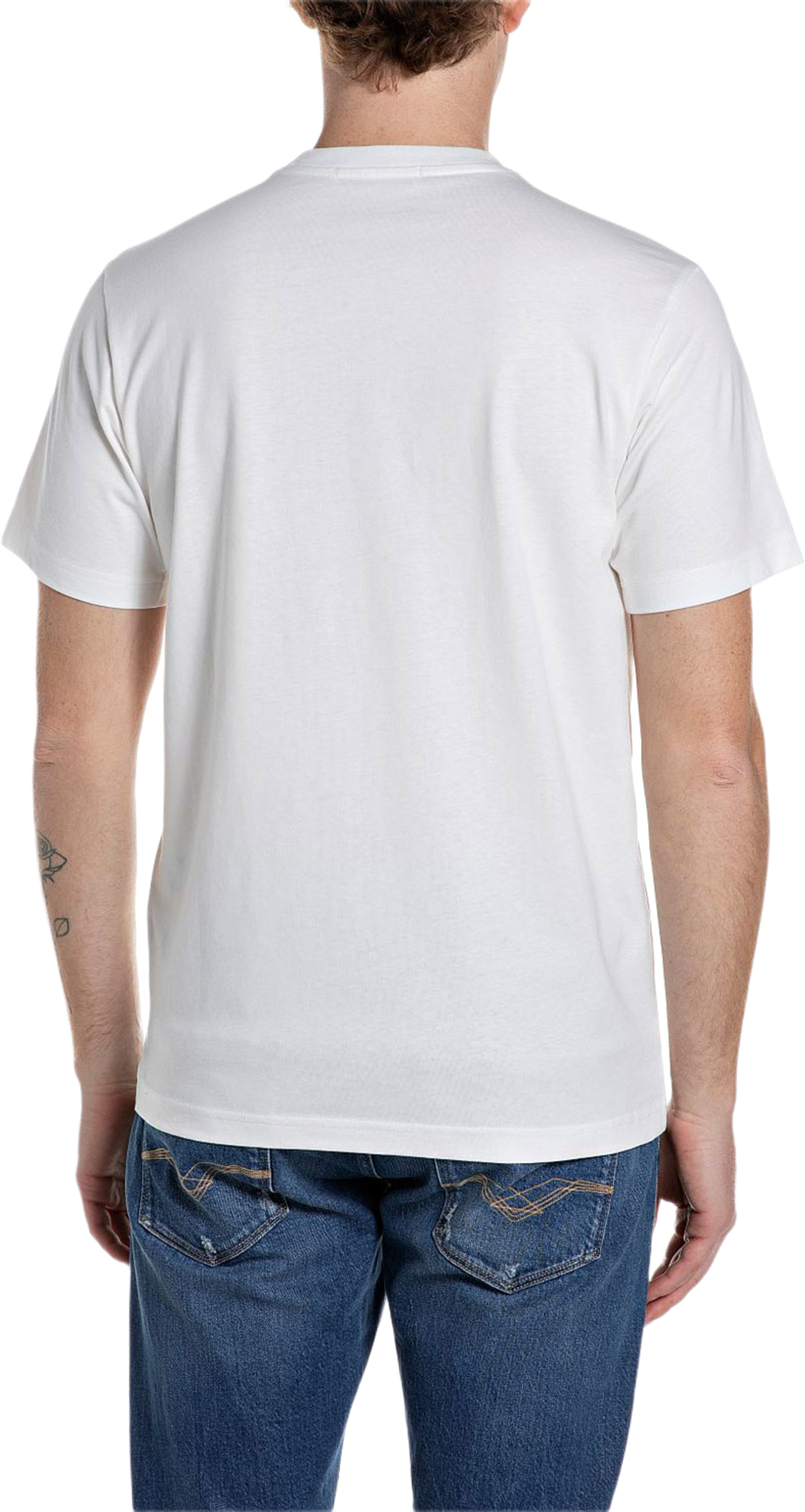 T-shirt with Design, från Replay, i färgen Natural White. Klicka för att öppna bilden i stort format