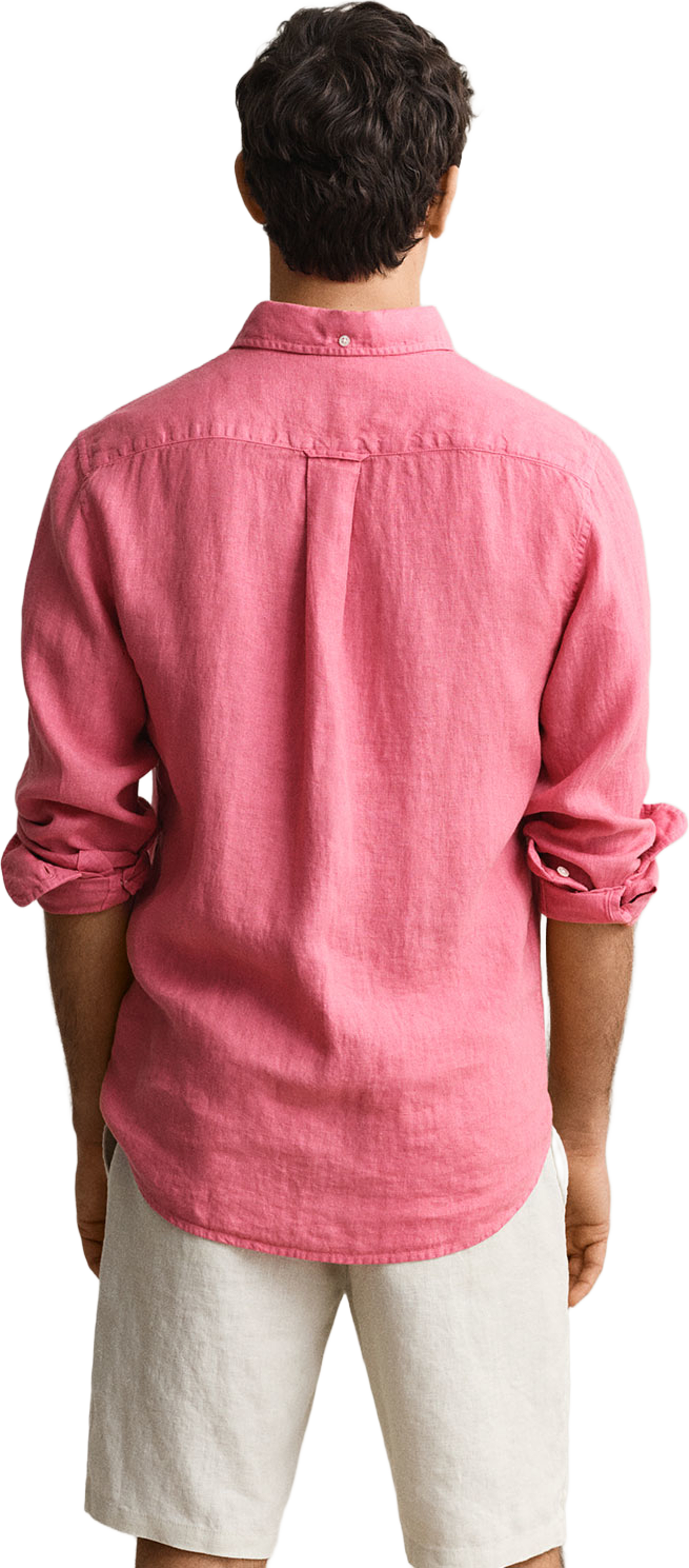 Regular Fit Garment-Dyed Linen Shirt, från GANT, i färgen Rose Pink. Klicka för att öppna bilden i stort format