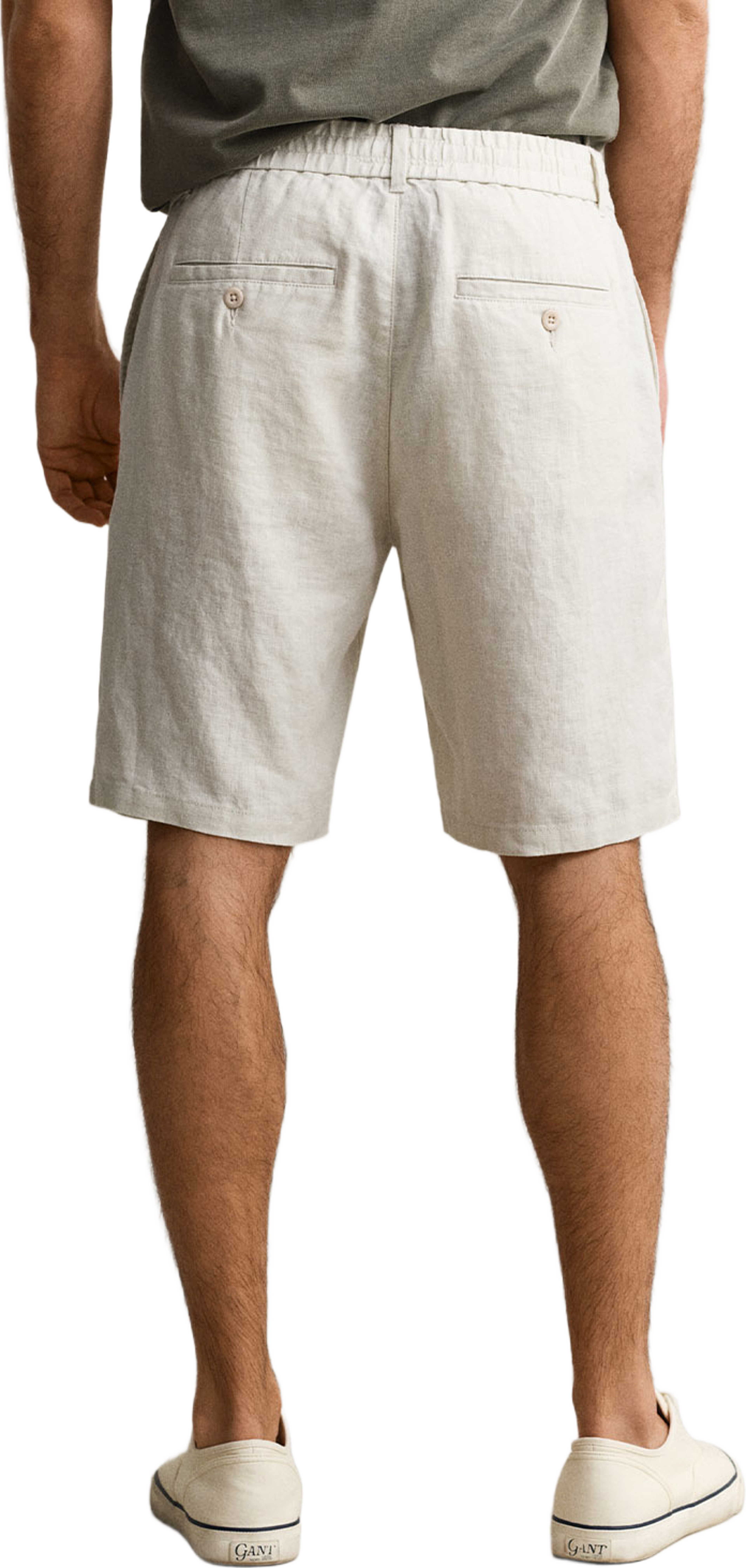 Linen Shorts, från GANT, i färgen Sand. Klicka för att öppna bilden i stort format
