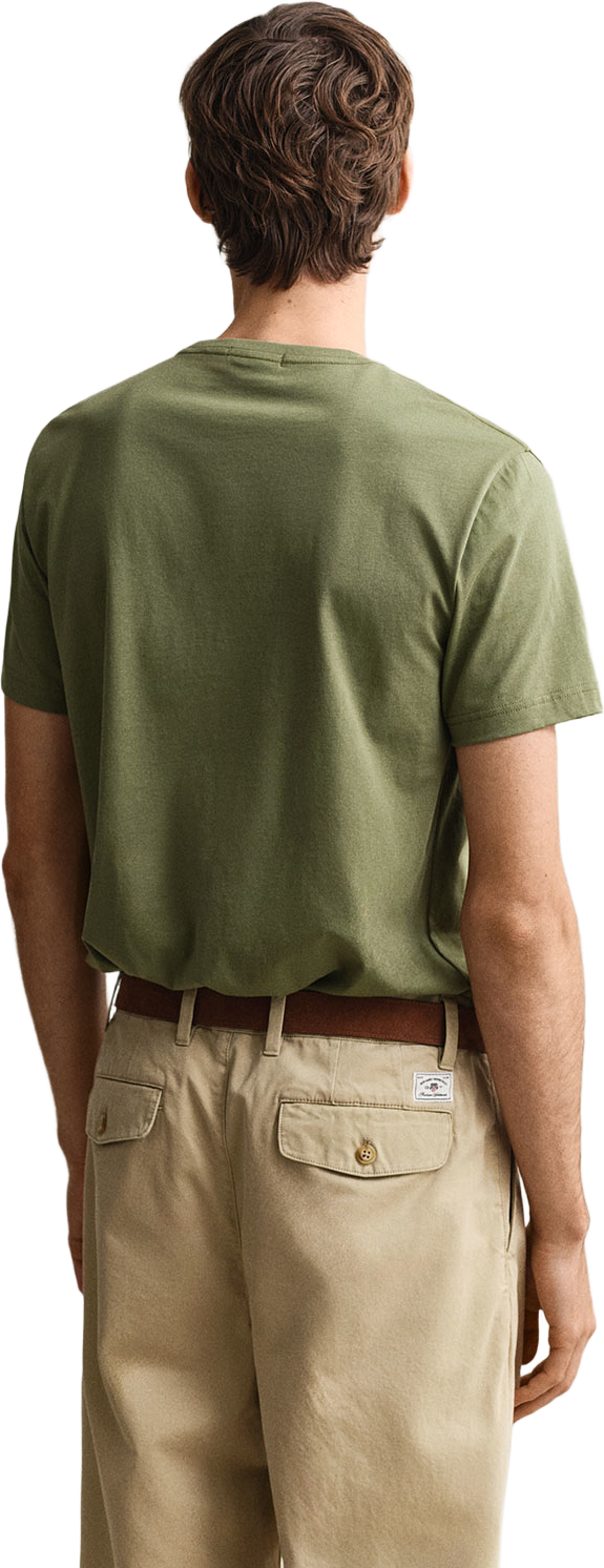 Regular Fit Shield T-Shirt, från GANT, i färgen Dry Herb Green. Klicka för att öppna bilden i stort format
