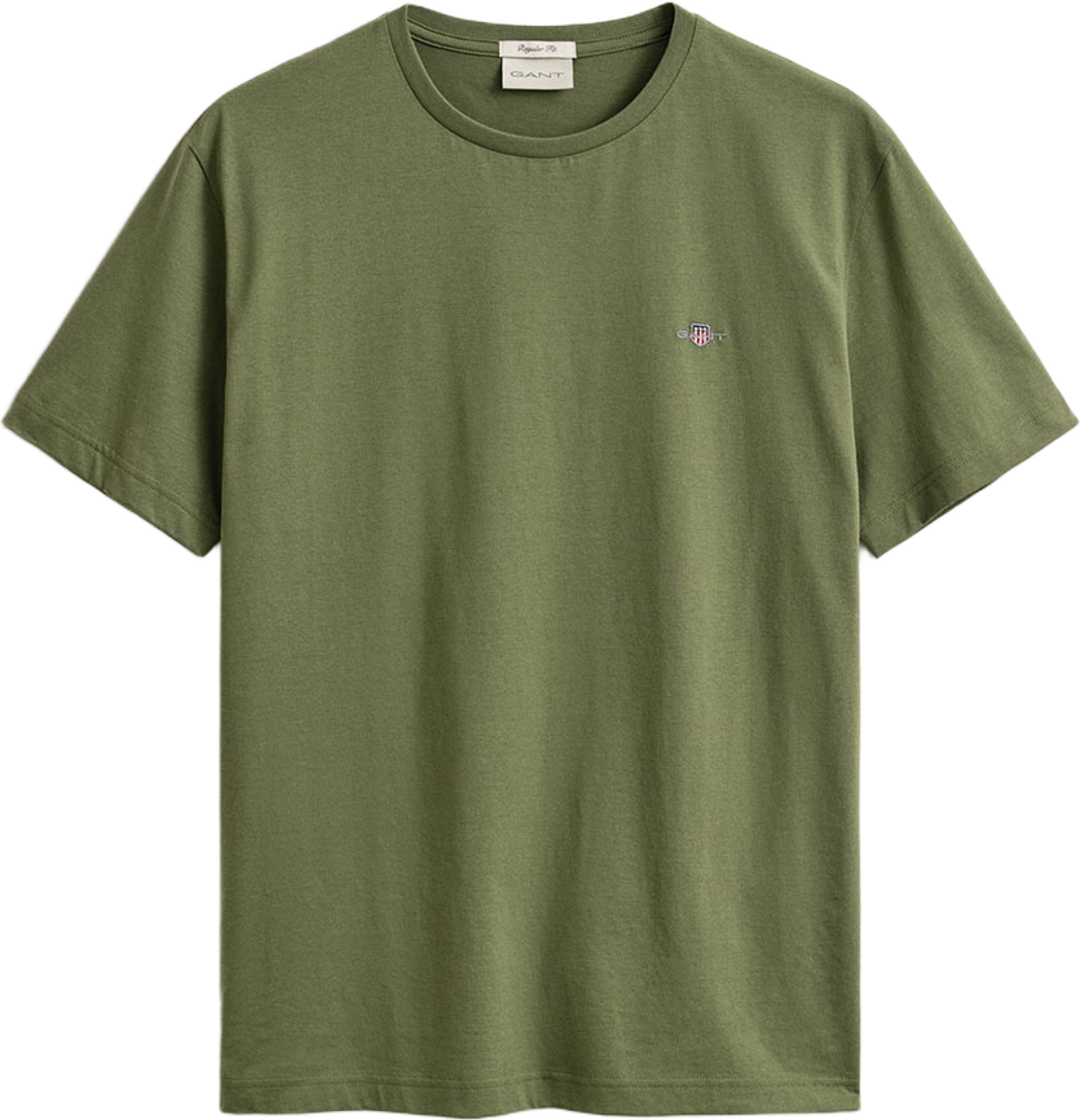 Regular Fit Shield T-Shirt, från GANT, i färgen Dry Herb Green. Klicka för att öppna bilden i stort format