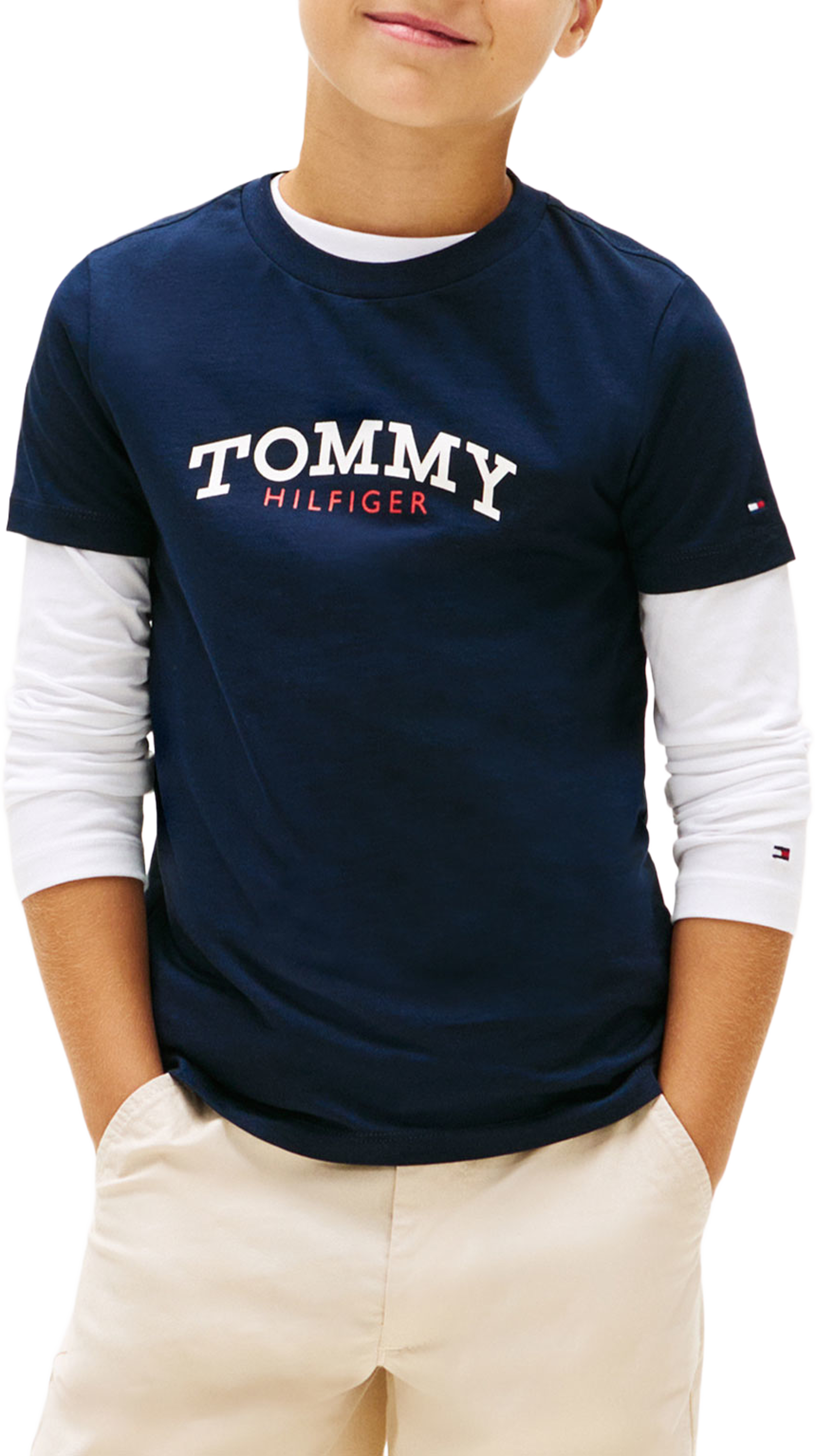 Monogram Graphic T-Shirt, från Tommy Hilfiger, i färgen Dark Night Navy. Klicka för att öppna bilden i stort format