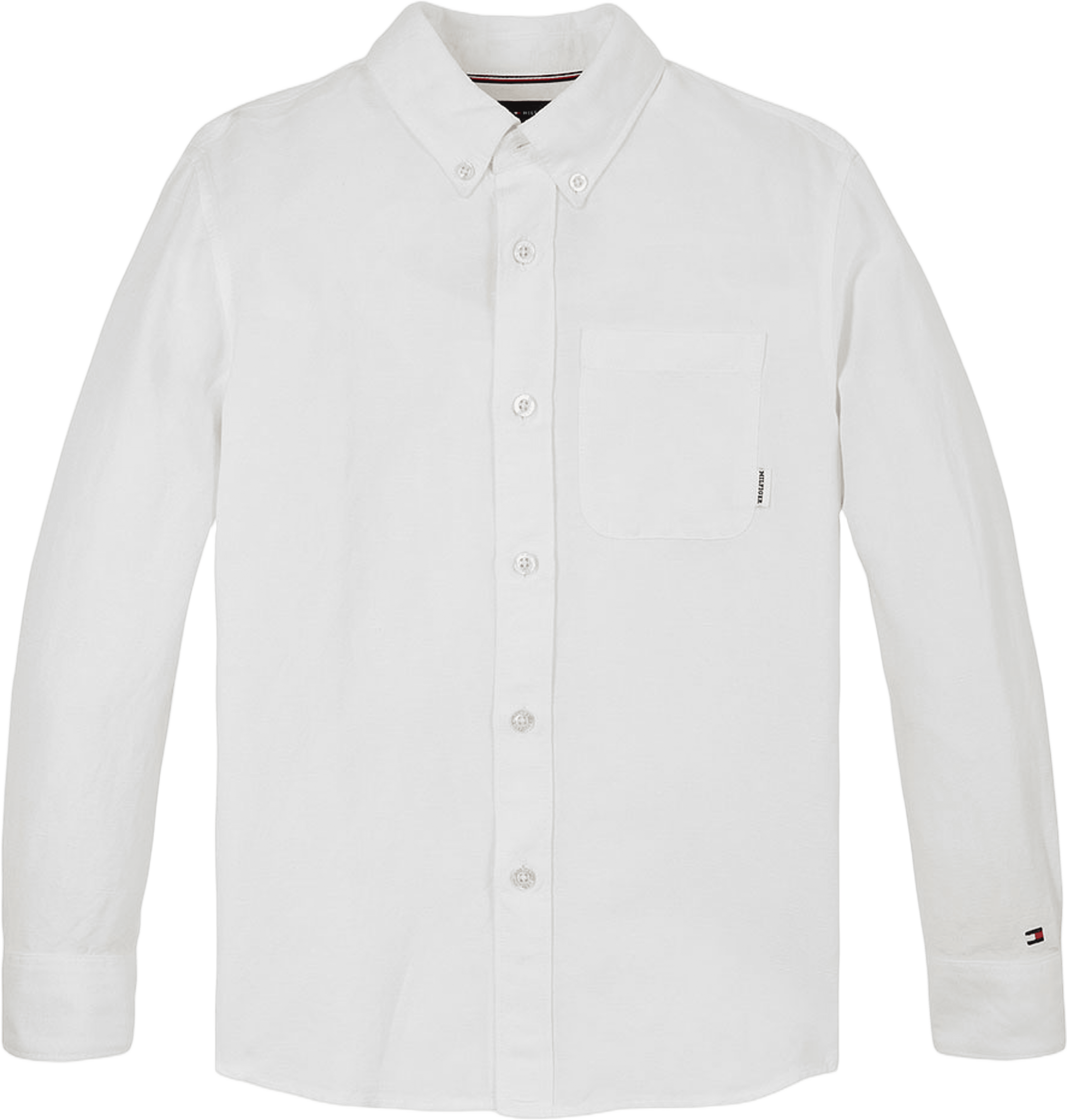LINEN BLEND RELAXED SHIRT LS, från Tommy Hilfiger, i färgen White. Klicka för att öppna bilden i stort format
