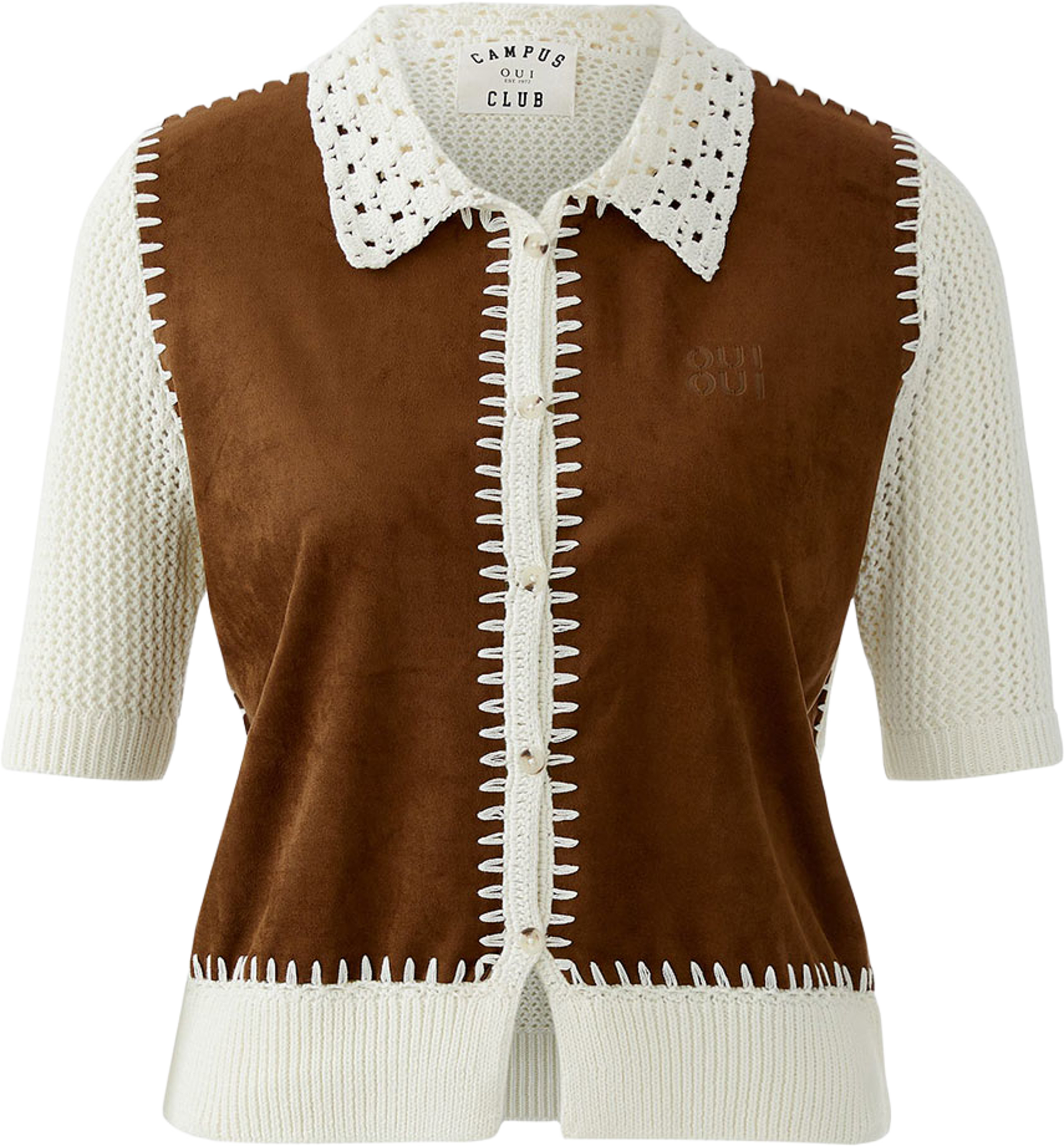 Oui Capsule Jacket, från Oui, i färgen White Brown. Klicka för att öppna bilden i stort format