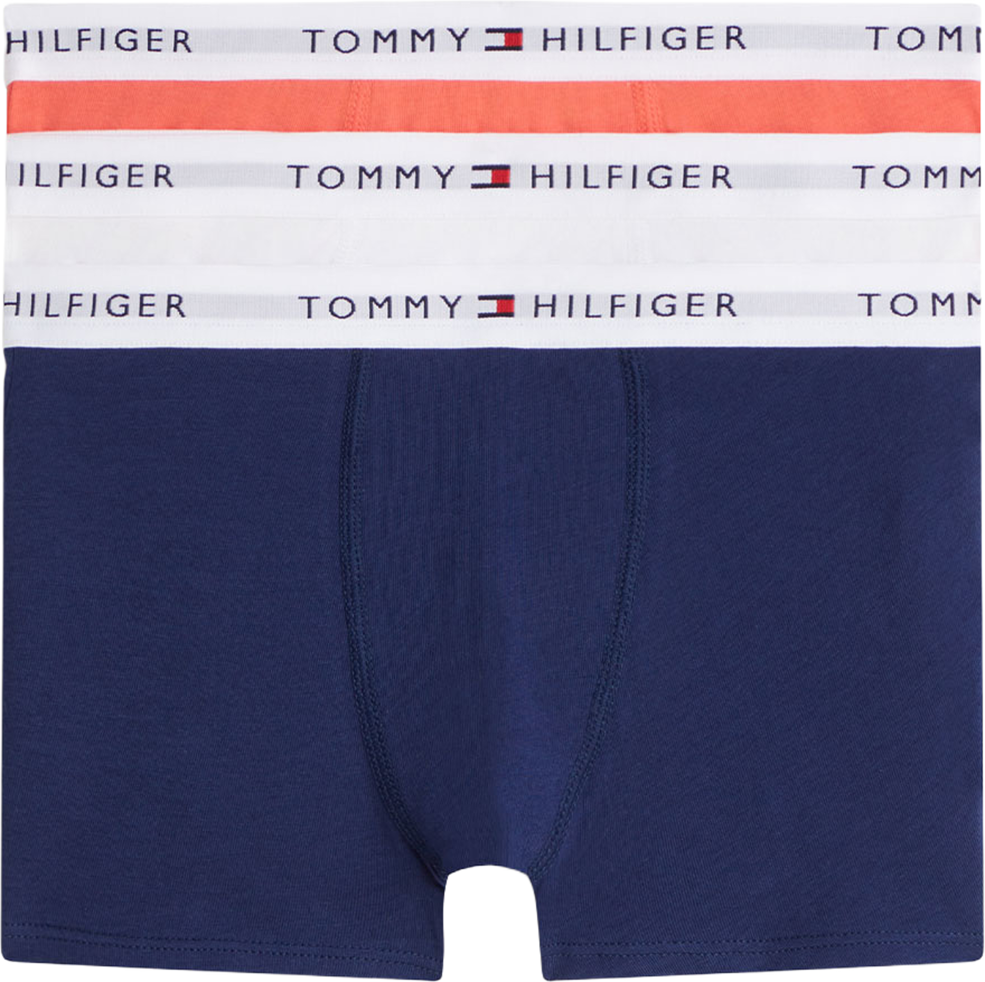 Kalsonger, 3-pack, från Tommy Hilfiger, i färgen L Grey Htr / White / Preppy Navy. Klicka för att öppna bilden i stort format