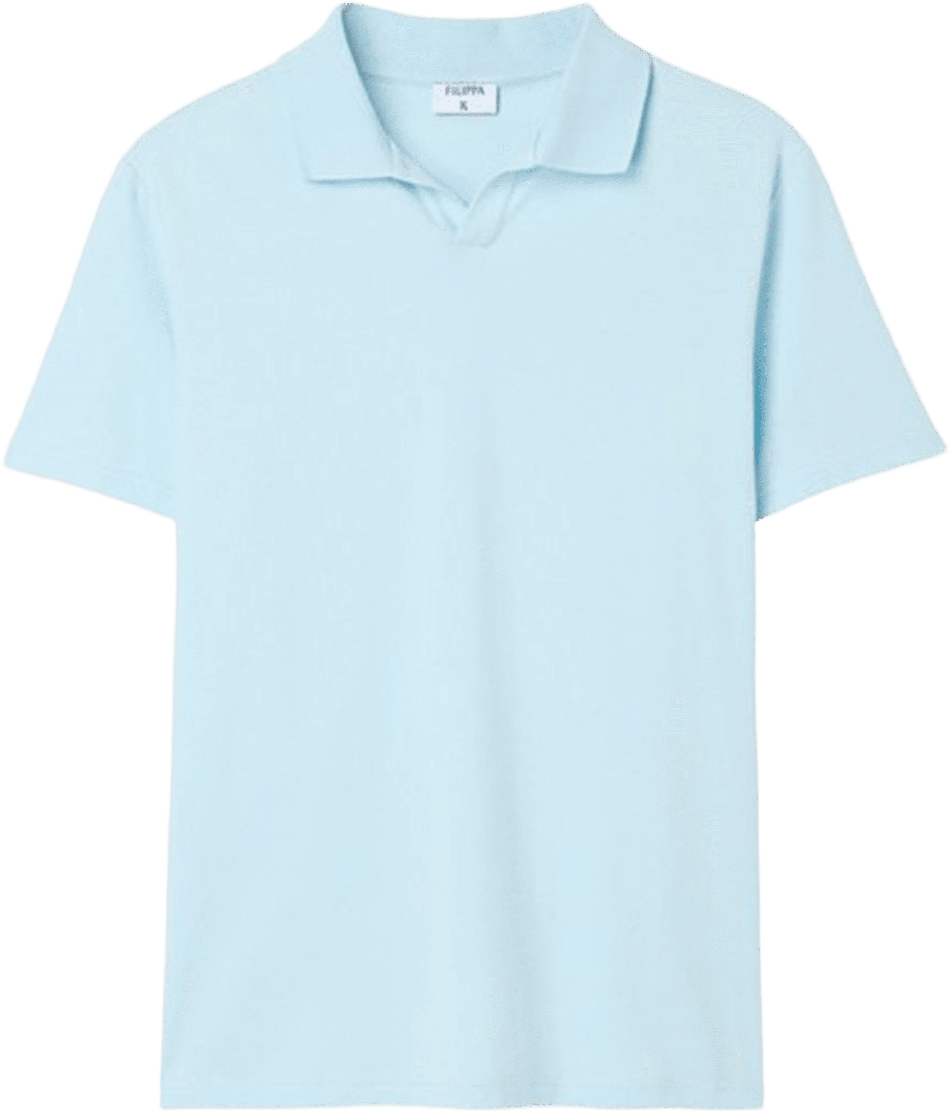 Stretch Cotton Polo T-Shirt, från Filippa K, i färgen Frost Blue. Klicka för att öppna bilden i stort format