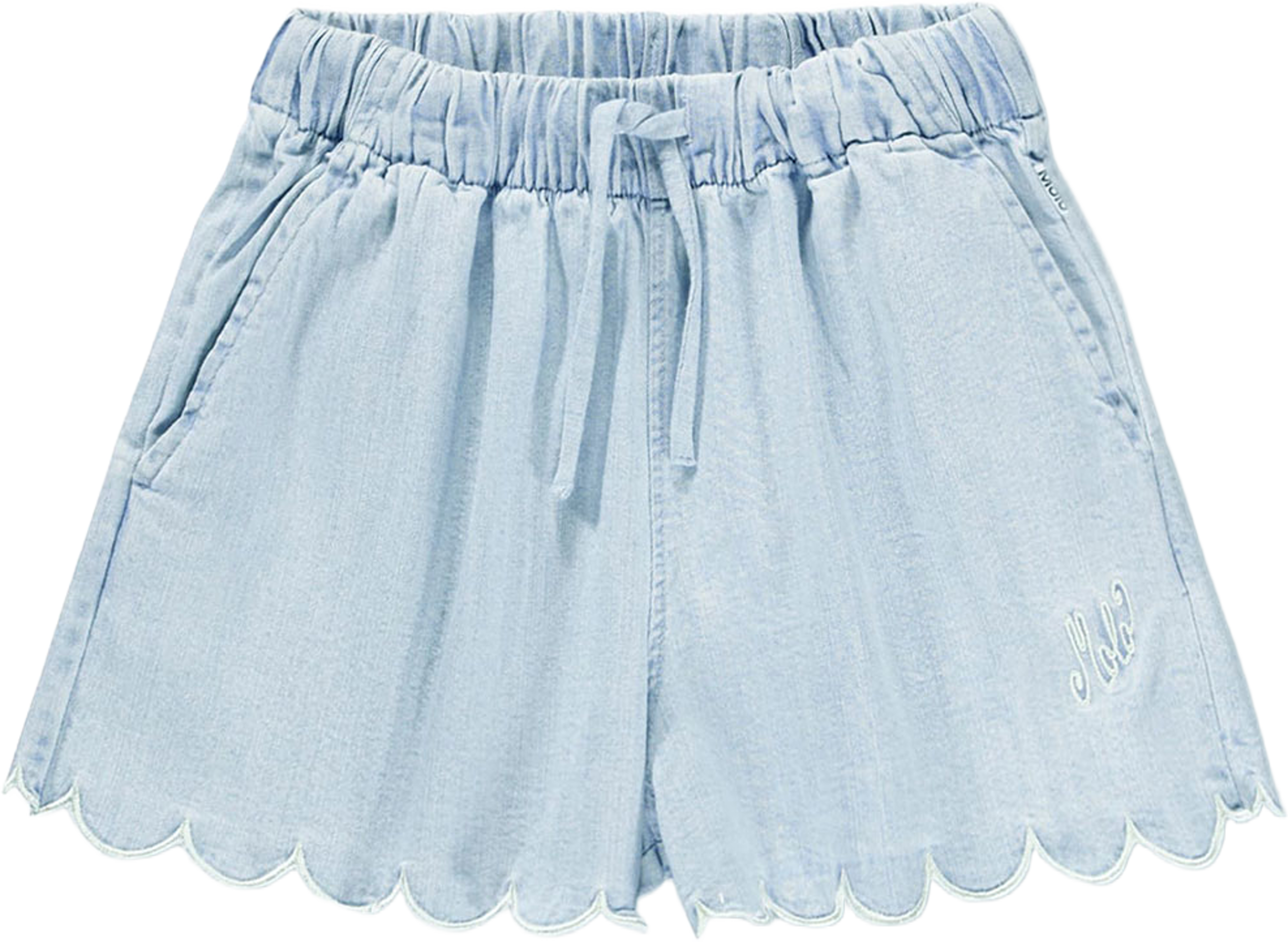 Addie Shorts, från Molo, i färgen Washed Chambrey. Klicka för att öppna bilden i stort format