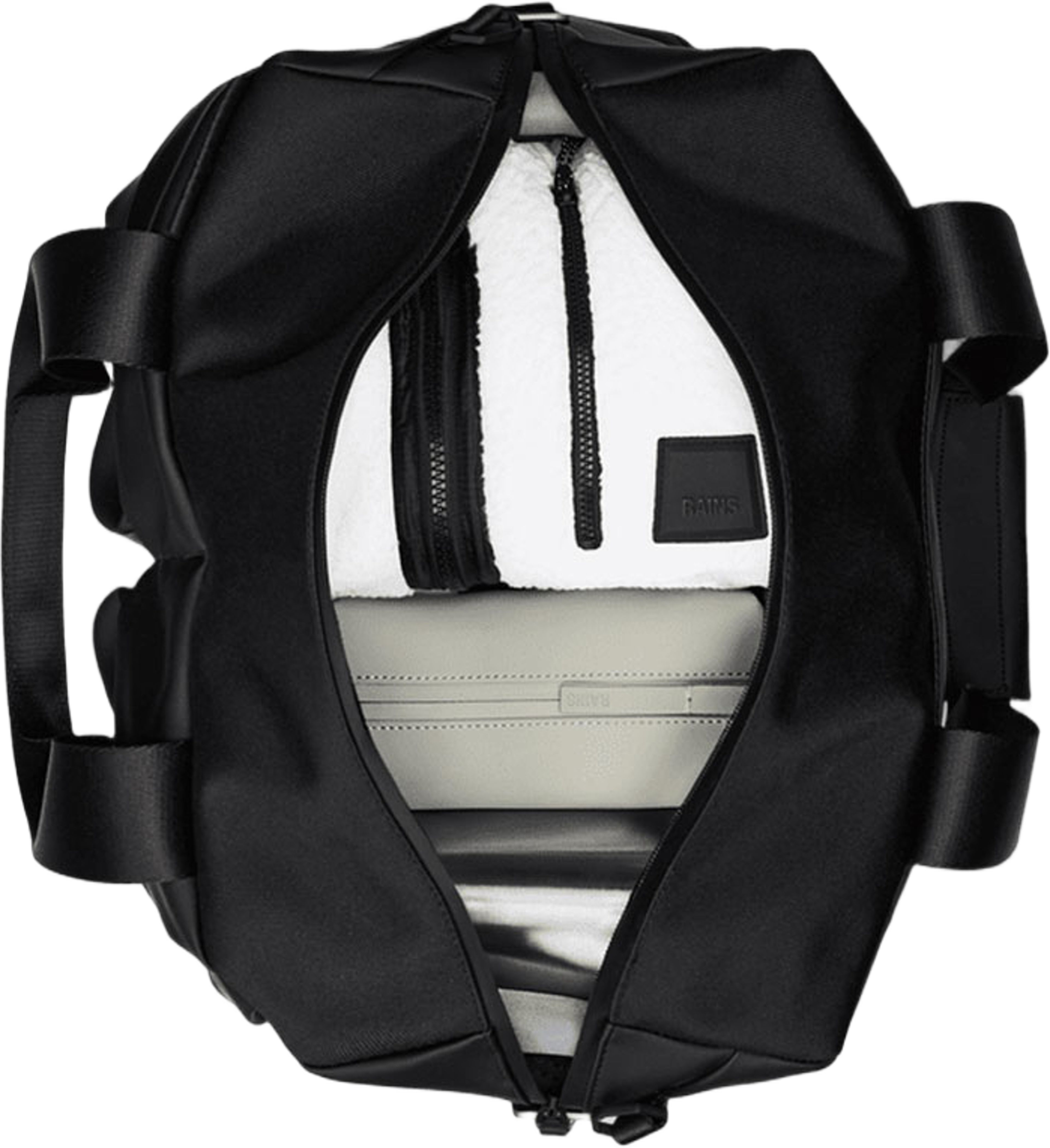 Otaru Weekend Bag Small W3, från Rains, i färgen Black. Klicka för att öppna bilden i stort format