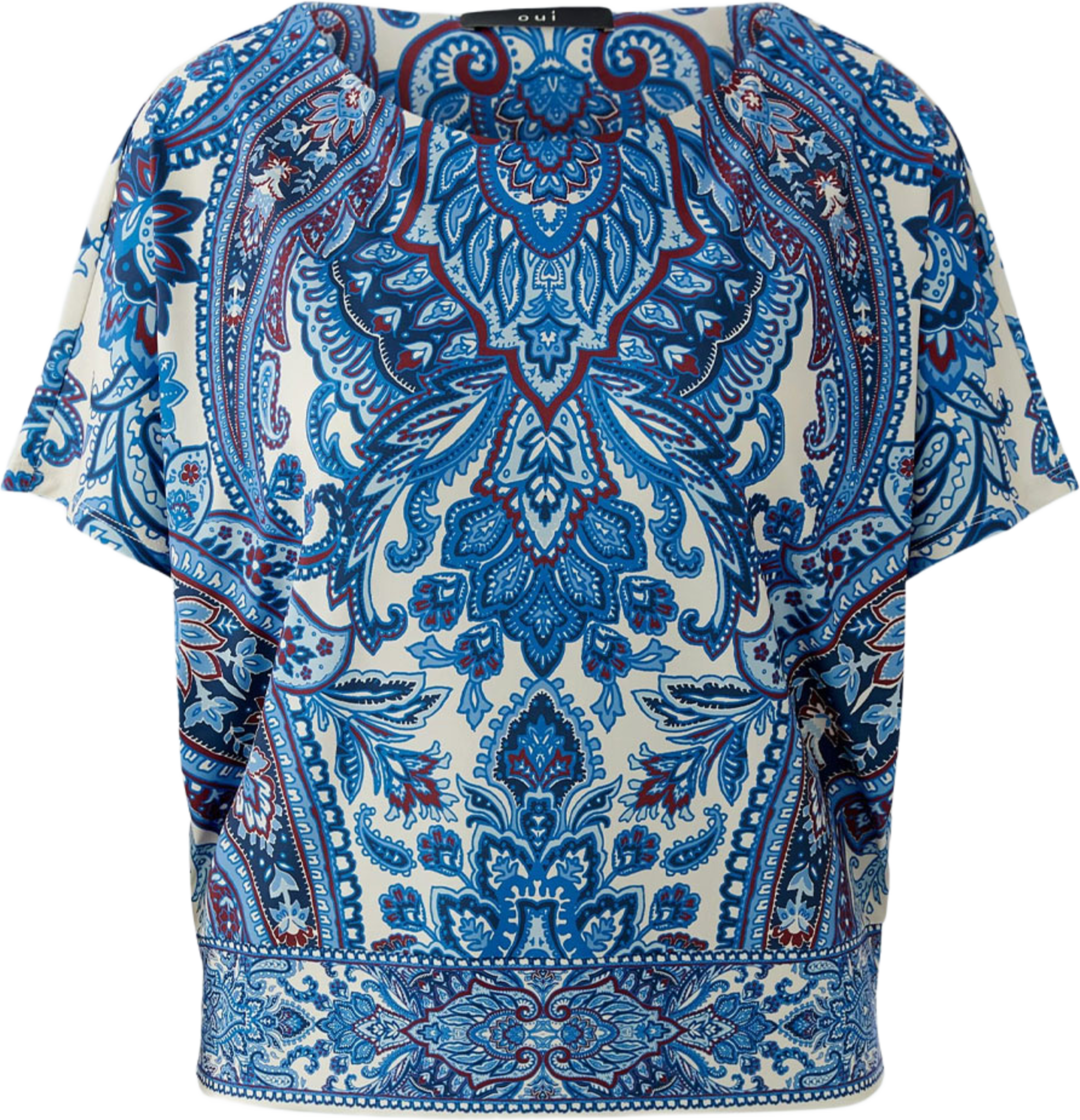 Top, från Oui, i färgen Offwhite Blue. Klicka för att öppna bilden i stort format