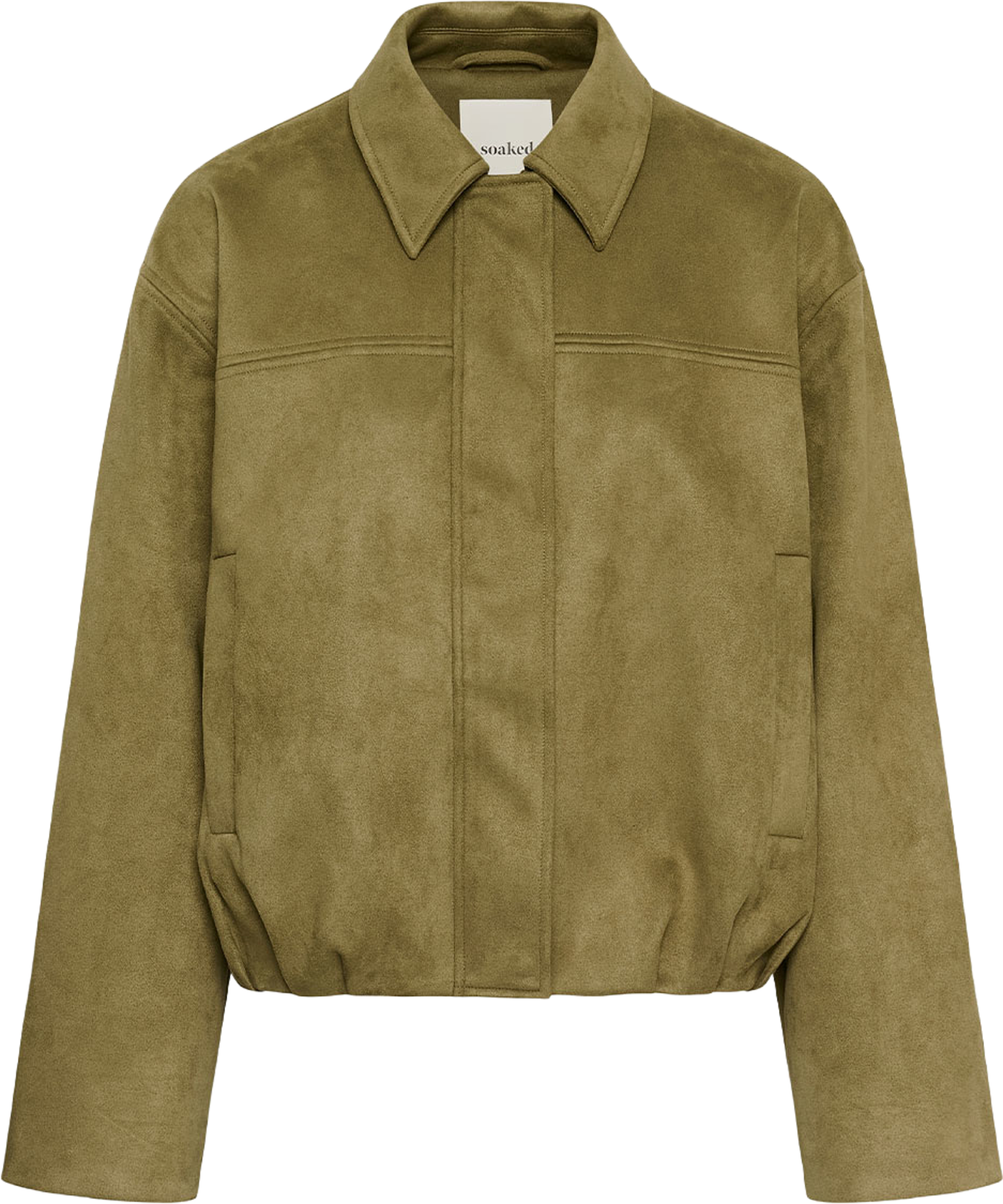 SLSonjia Balloon Jacket, från Soaked In Luxury, i färgen Military Olive. Klicka för att öppna bilden i stort format