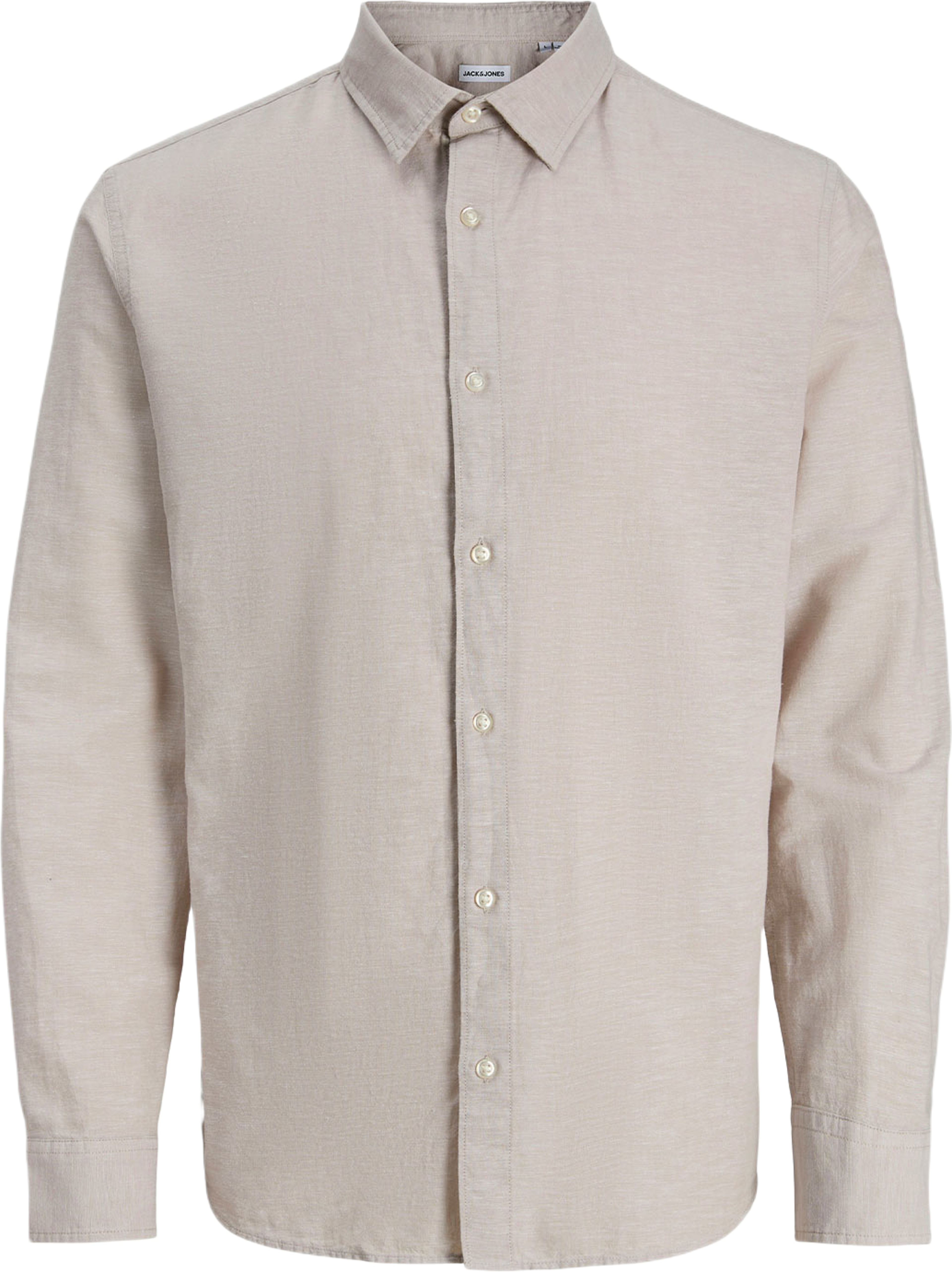 JJEBREEZE LINEN BLEND SHIRT L/S SN JNR, från Jack & Jones, i färgen String. Klicka för att öppna bilden i stort format