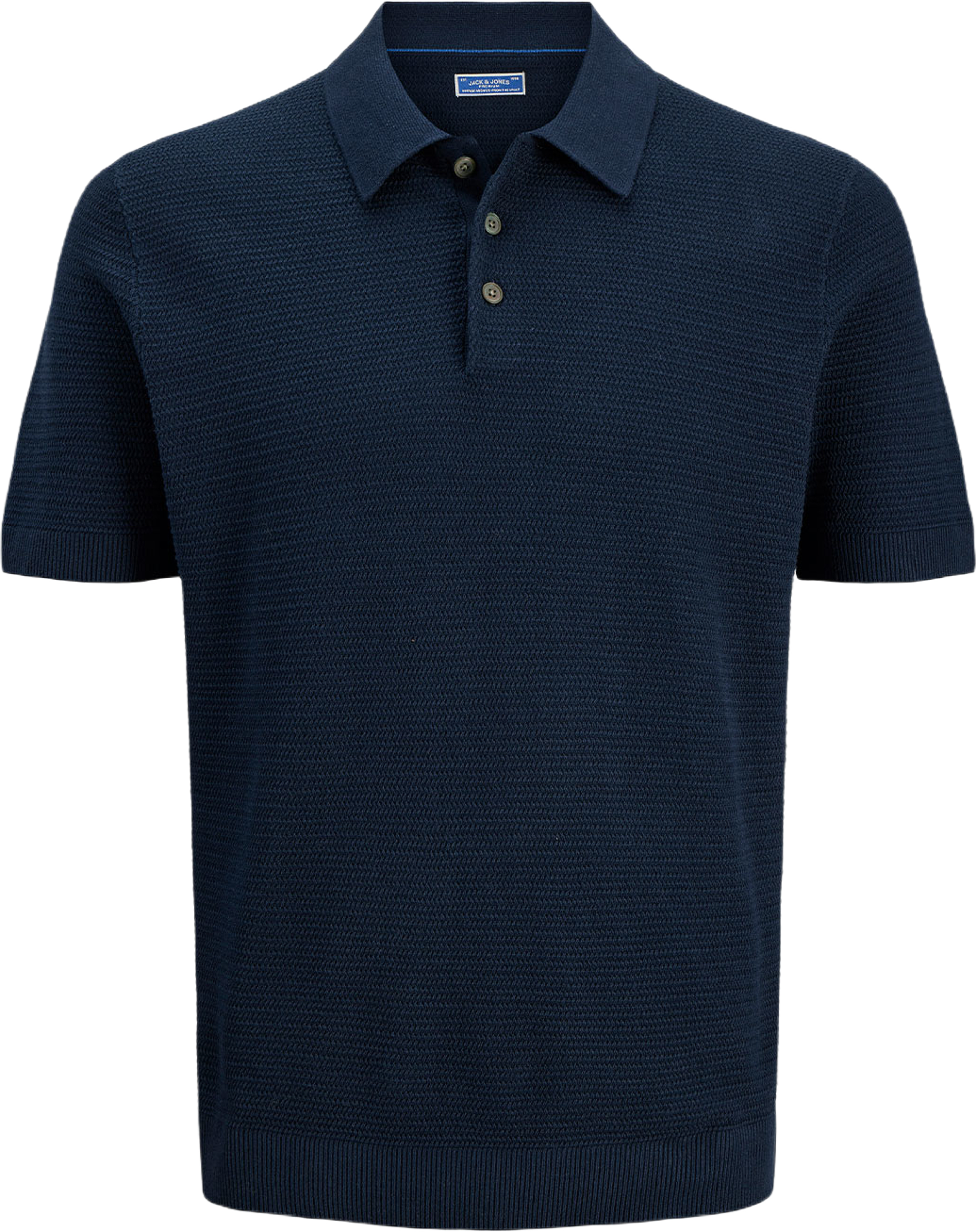JPRBLURILEY KNIT POLO SS JNR, från Jack & Jones, i färgen Sky Captain. Klicka för att öppna bilden i stort format