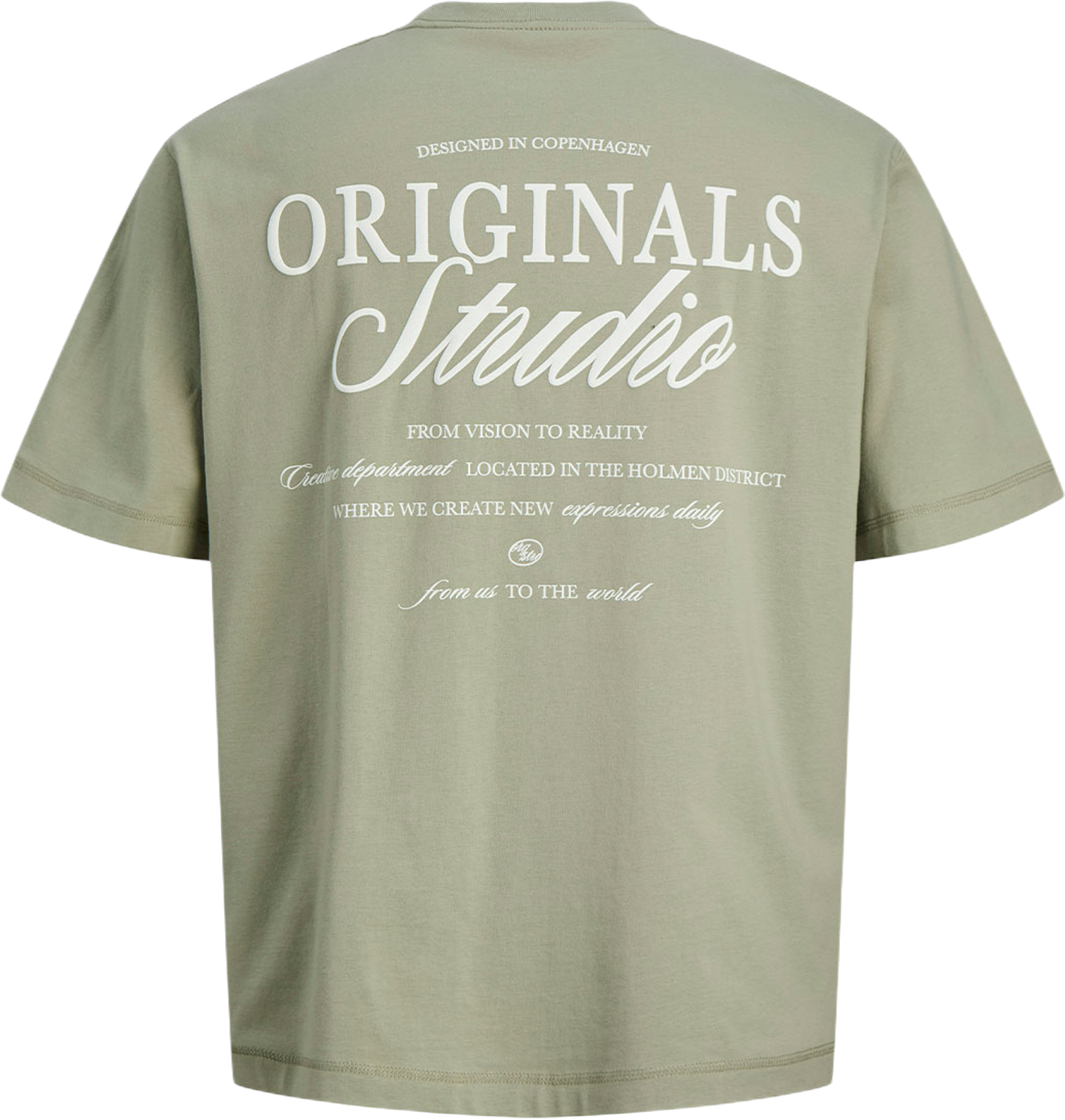 JORNORREBRO TYPO TEE SS CREW NECK SN JNR, från Jack & Jones, i färgen Seagrass Ss 26. Klicka för att öppna bilden i stort format