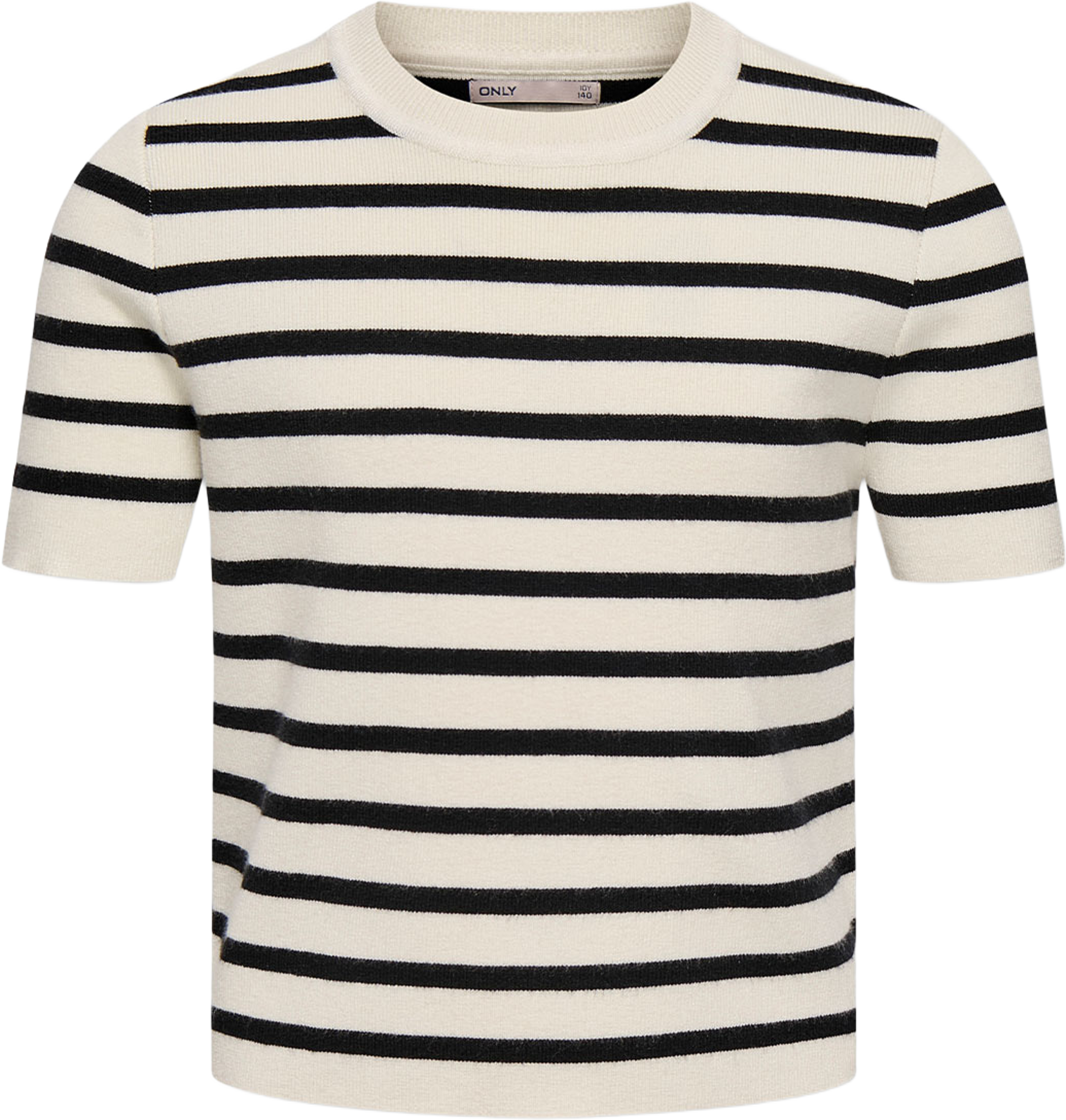 T-shirt Kogfie, från Only, i färgen Cloud Dancer Black. Klicka för att öppna bilden i stort format