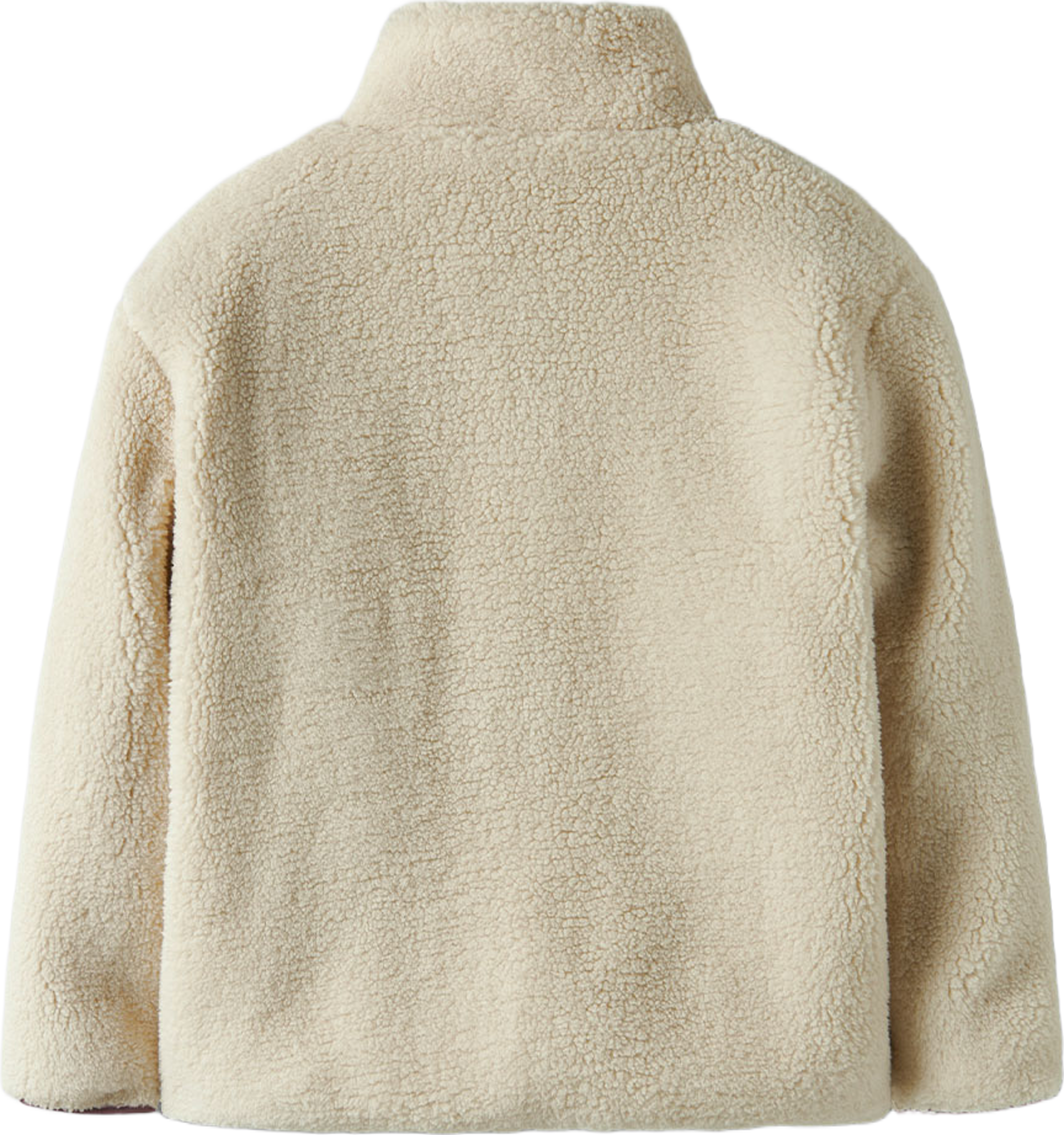 NKFMONICA TEDDY JACKET, från Name It, i färgen Fog. Klicka för att öppna bilden i stort format