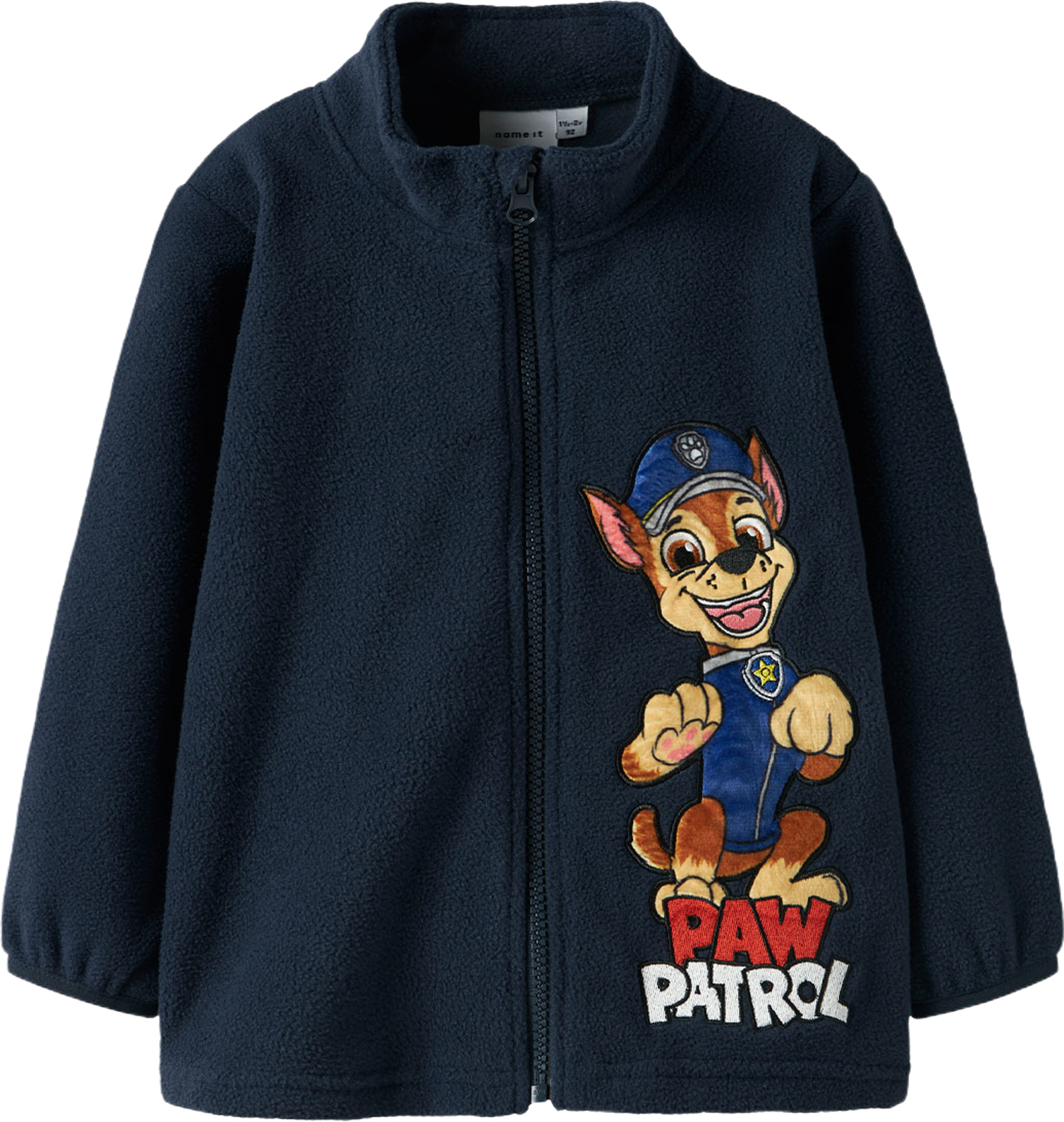 NMMJINGS PAW FLEECE W ZIP, från Name It, i färgen Navy Blazer. Klicka för att öppna bilden i stort format