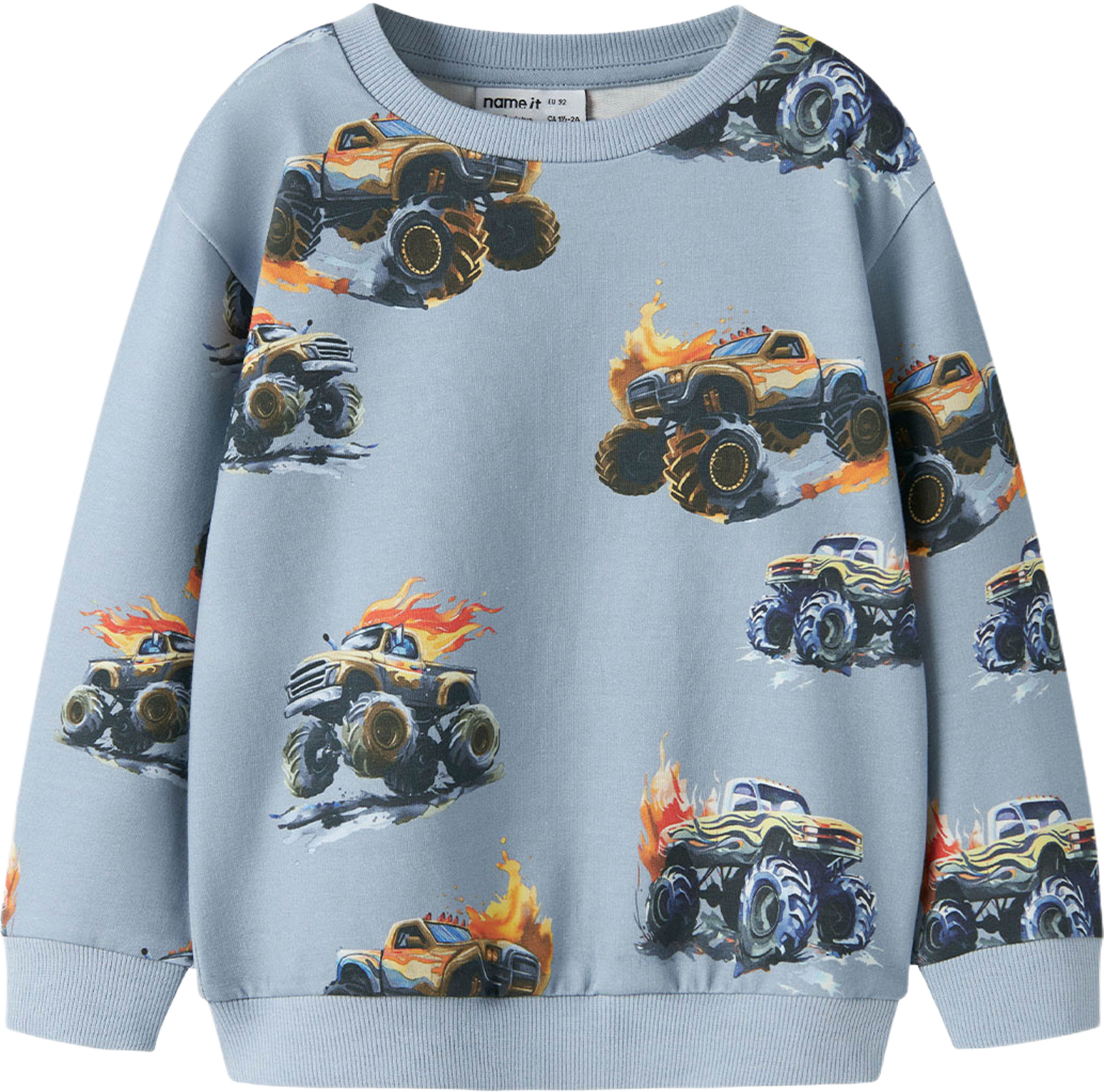 NMMDALI LS NREG SWEAT UNB, från Name It, i färgen Blue Fog. Klicka för att öppna bilden i stort format